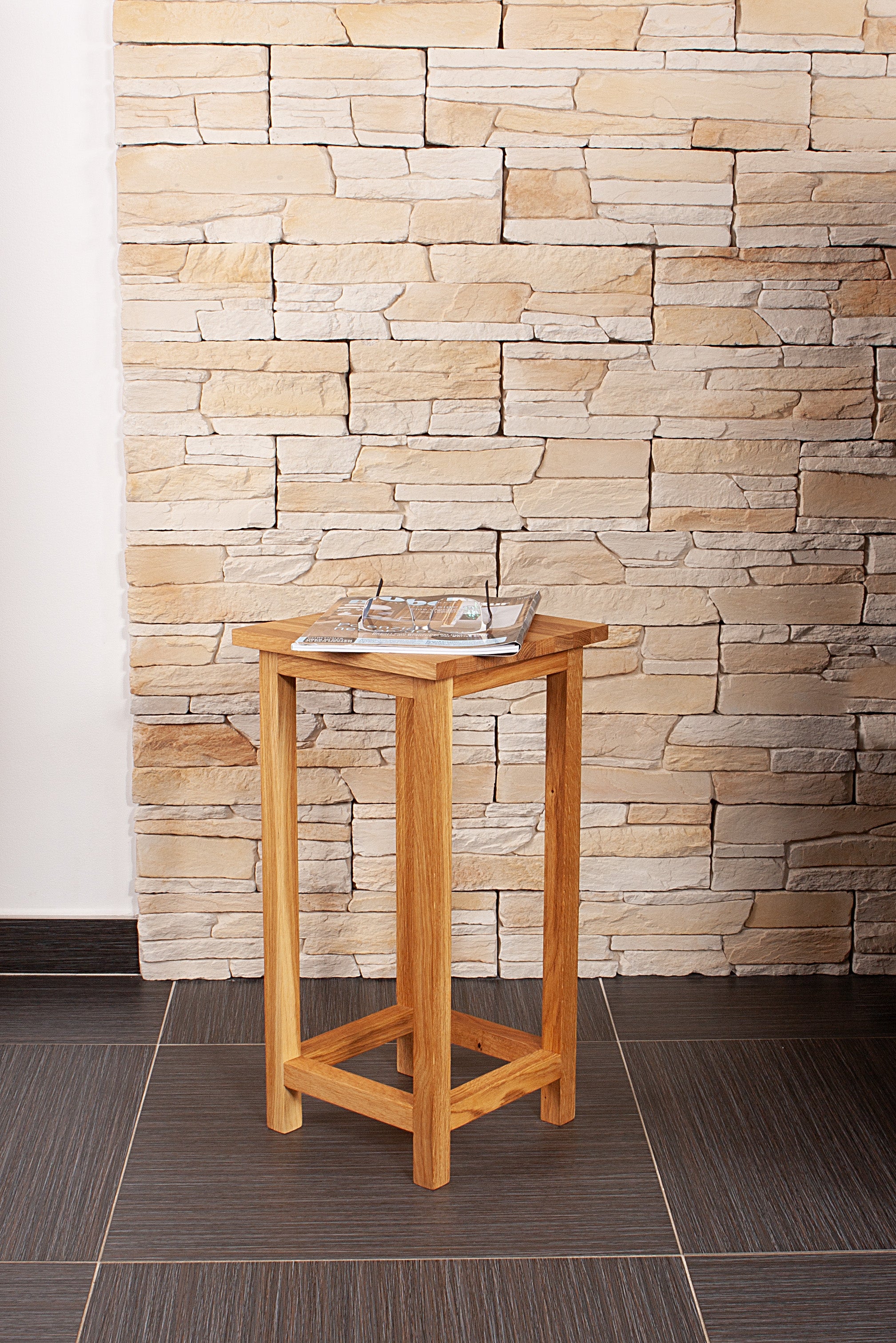 Blumenständer eleganter Pflanzenständer MAX 2 Eichenhocker von Interia Home & Living