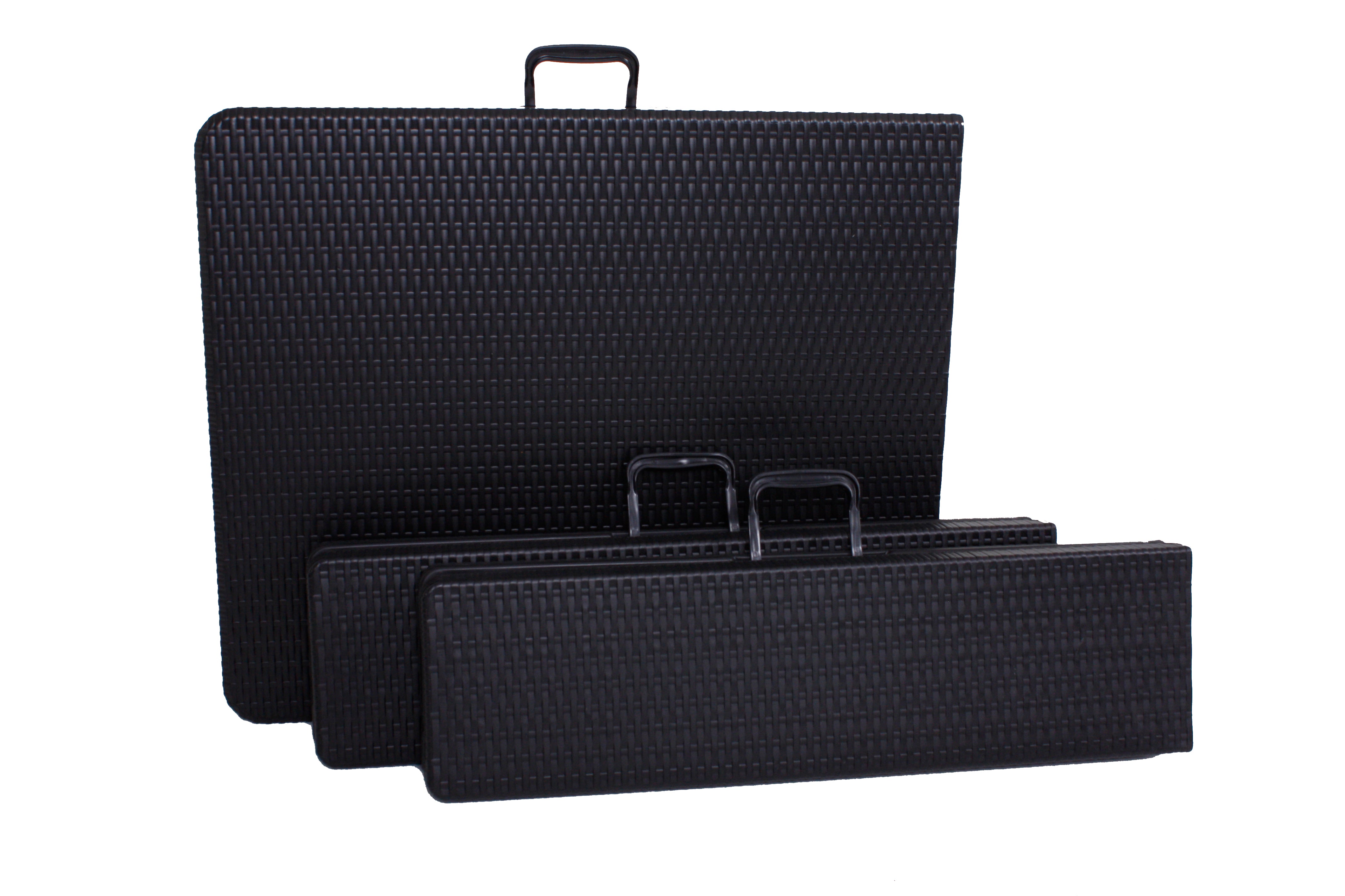 Tisch-Set 3-teilig klappbare Bierzeltgarnitur VENTANA Gartenset in Rattan-Optik von Garden Pleasure