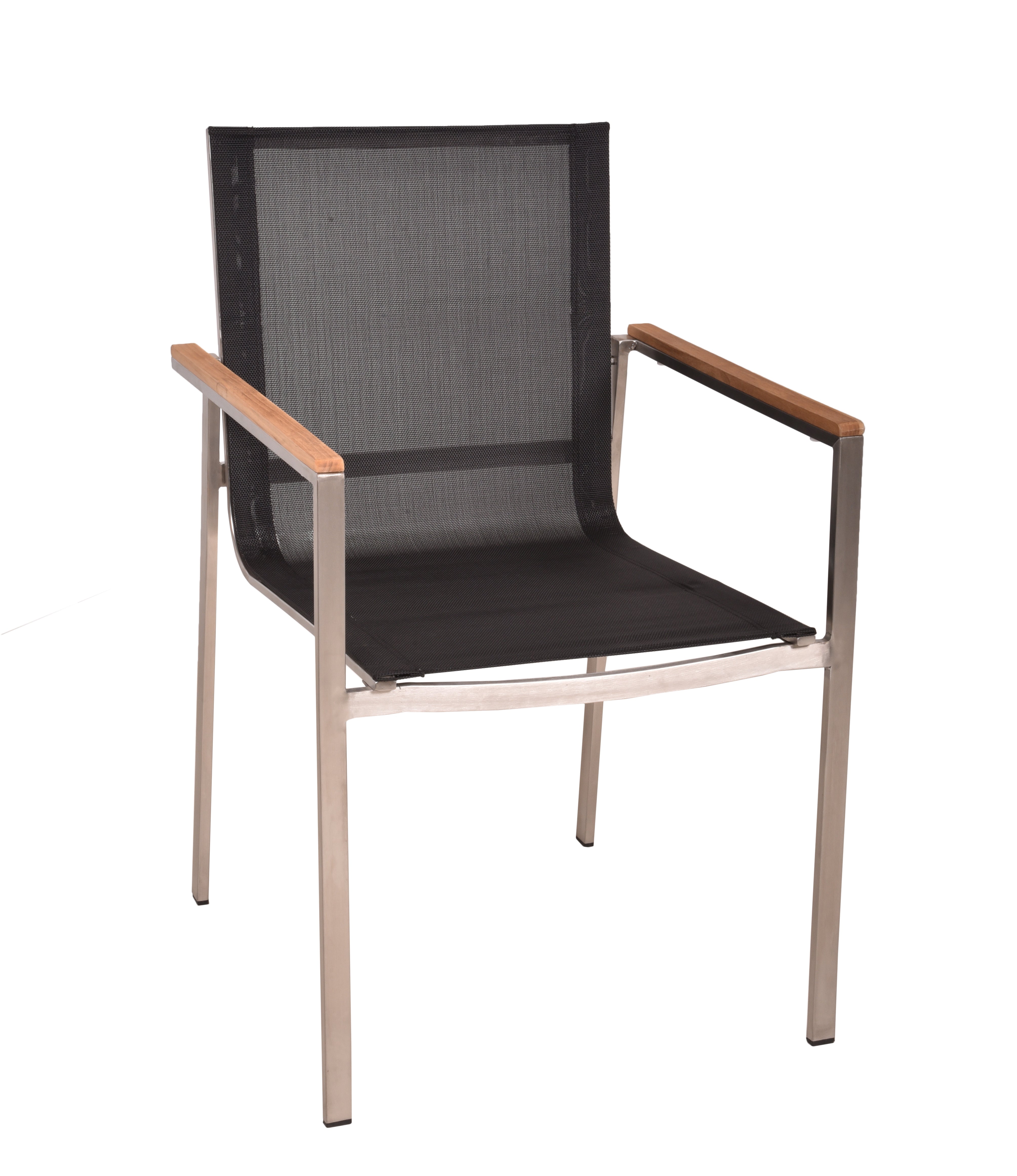 Gartenstuhl Stapelstuhl DENVER 2er Set Edelstahl Textilene von Garden Pleasure