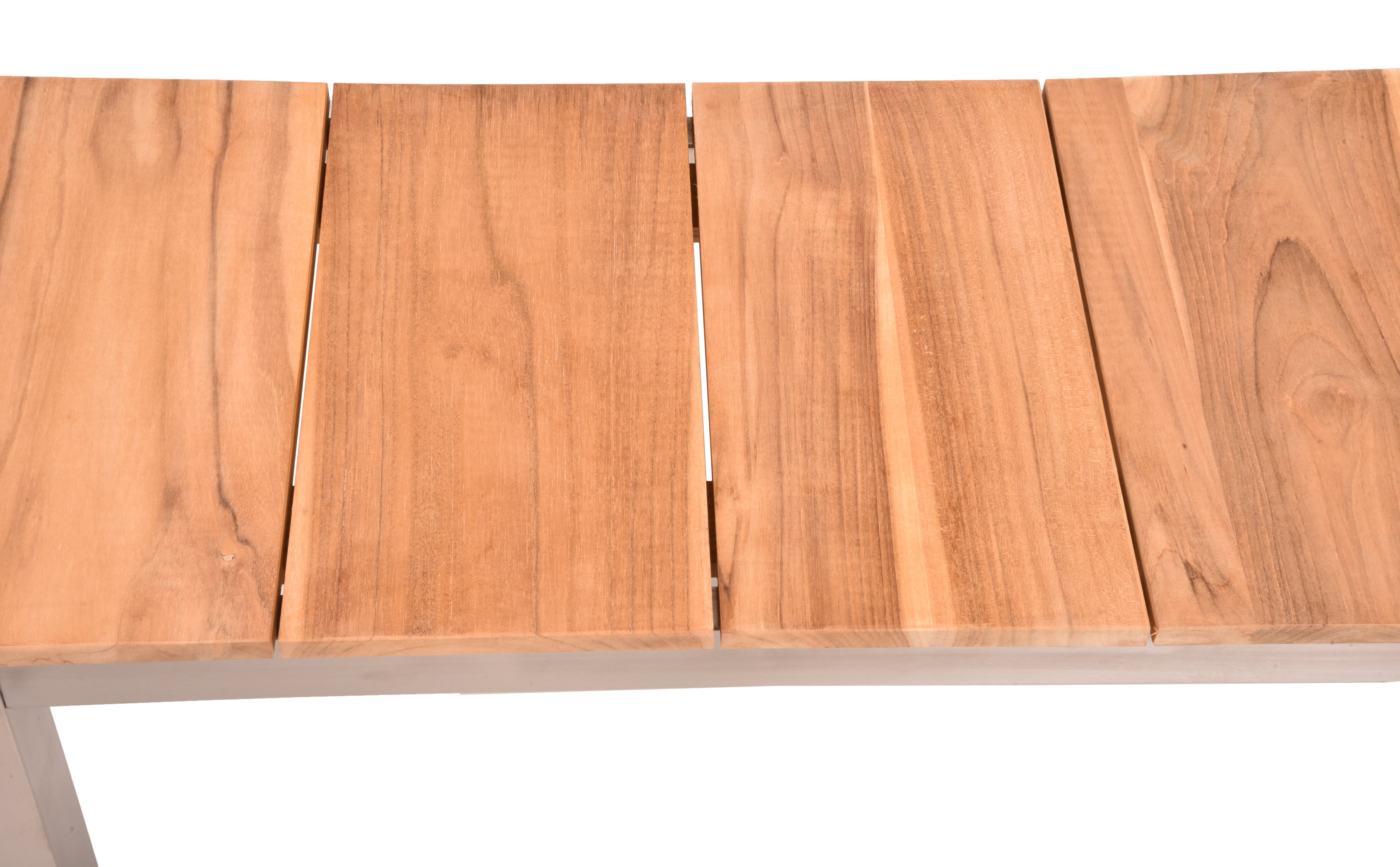 Gartenbank Sitzbank DALLAS Teakbank ohne Lehne Edelstahl Teak von Garden Pleasure