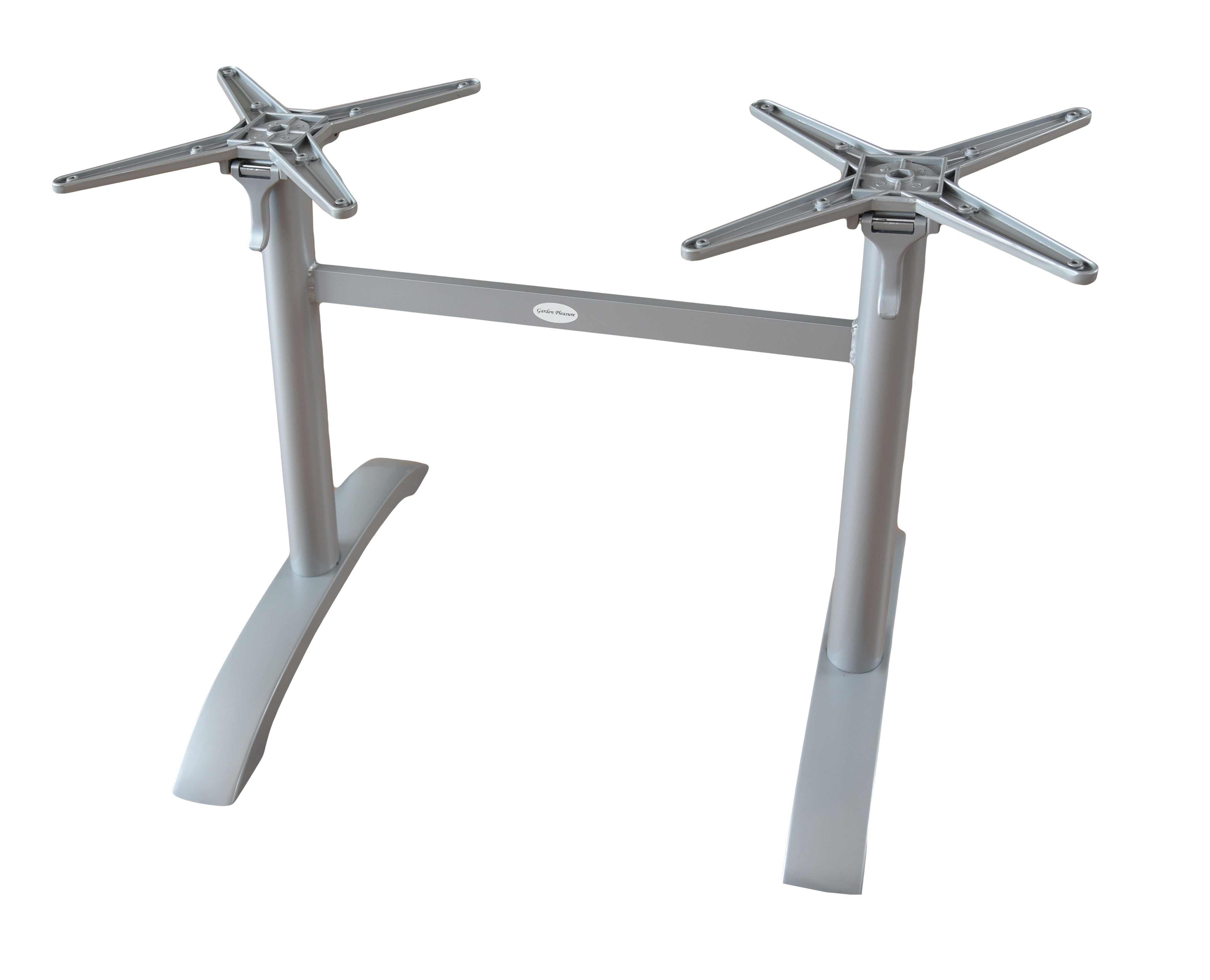 Tischgestell Doppelwangen PAMIR Tischfuß Aluminium Silber von Garden Pleasure