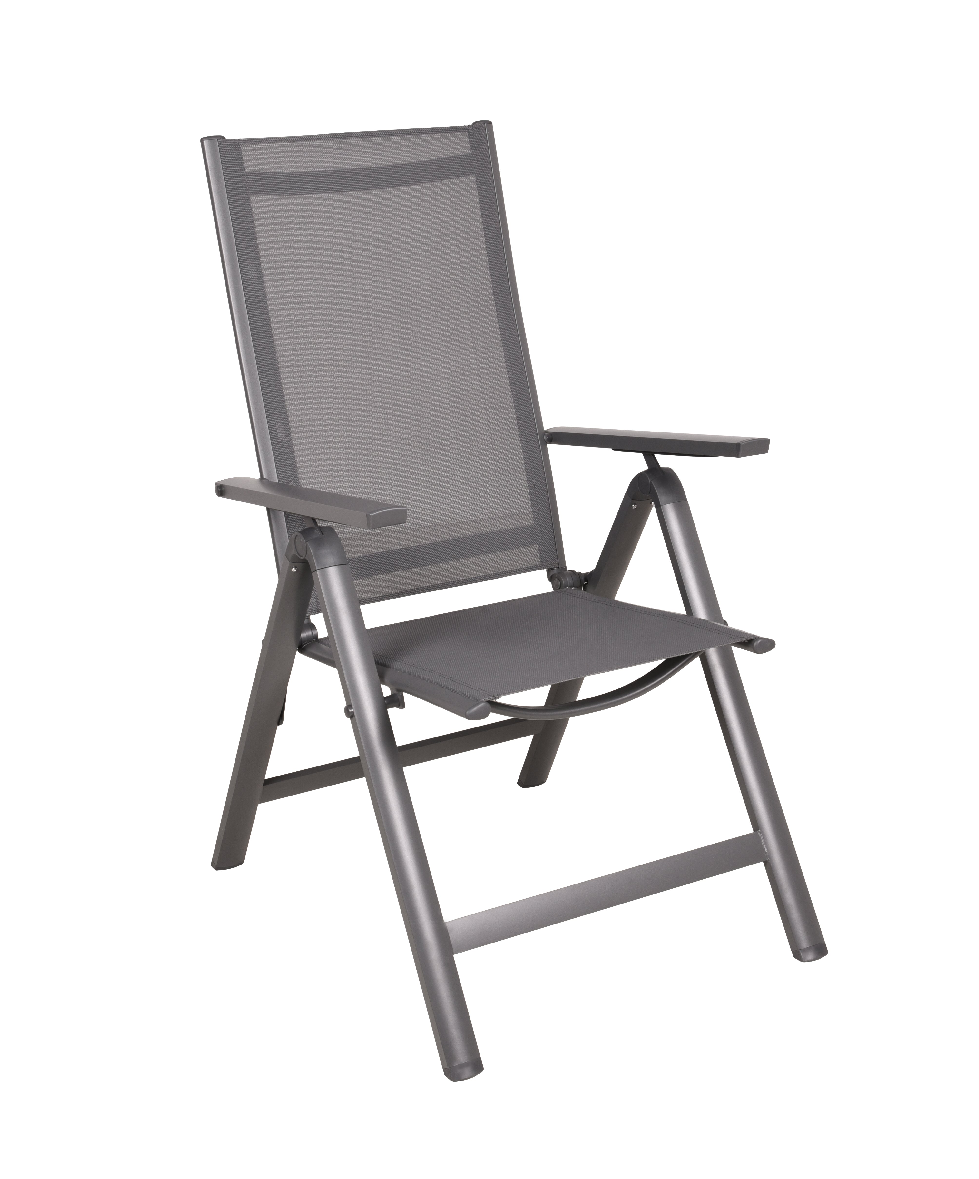 Hochlehner Gartenstuhl LENOLA Klappstuhl Aluminium Anthrazit 2er-Set von Garden Pleasure