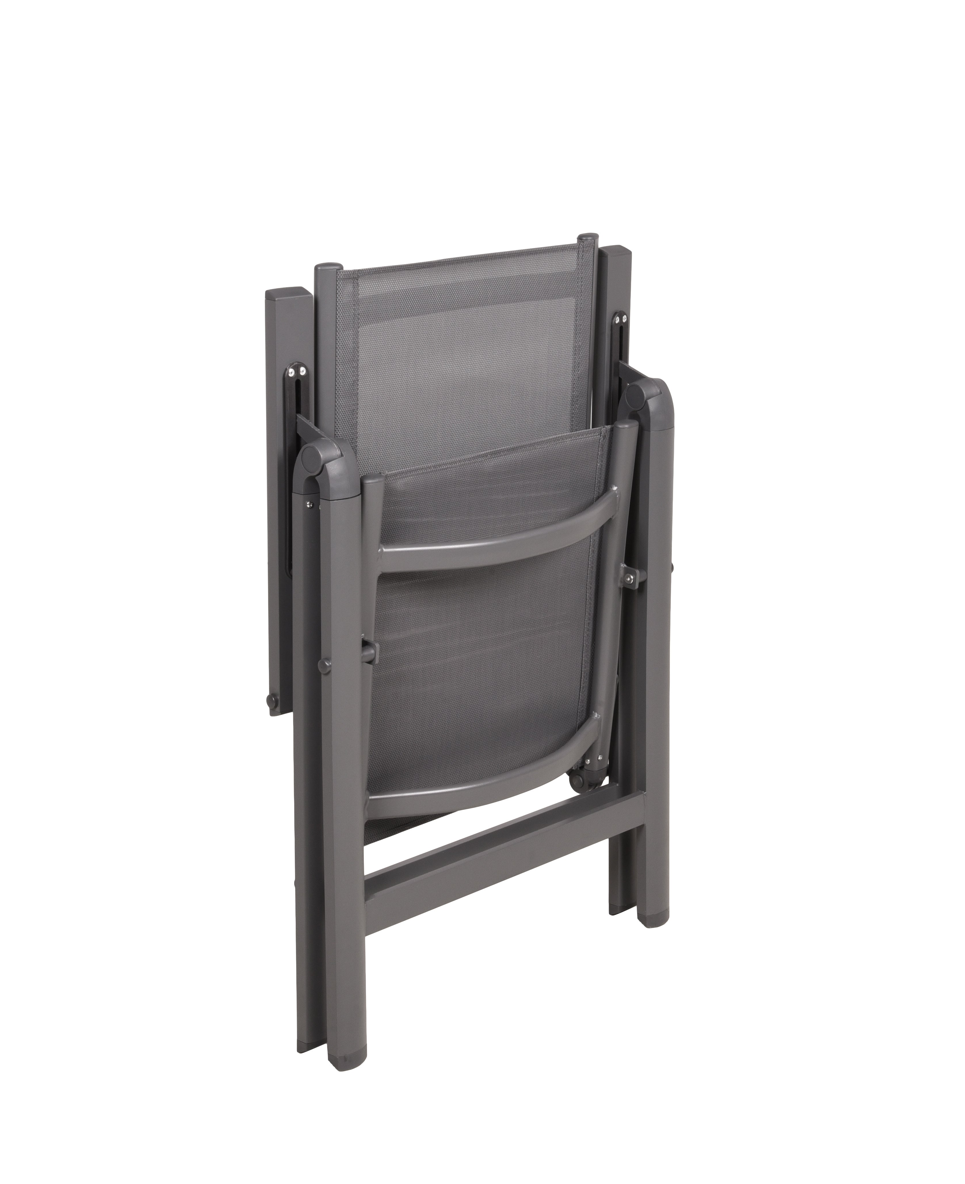 Hochlehner Gartenstuhl LENOLA Klappstuhl Aluminium Anthrazit 2er-Set von Garden Pleasure