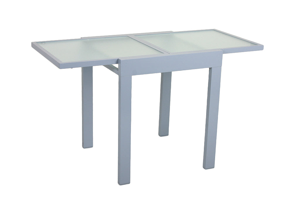 Ausziehtisch Gartentisch LOLA Esstisch Aluminium Glasplatte kompakt von Garden Pleasure