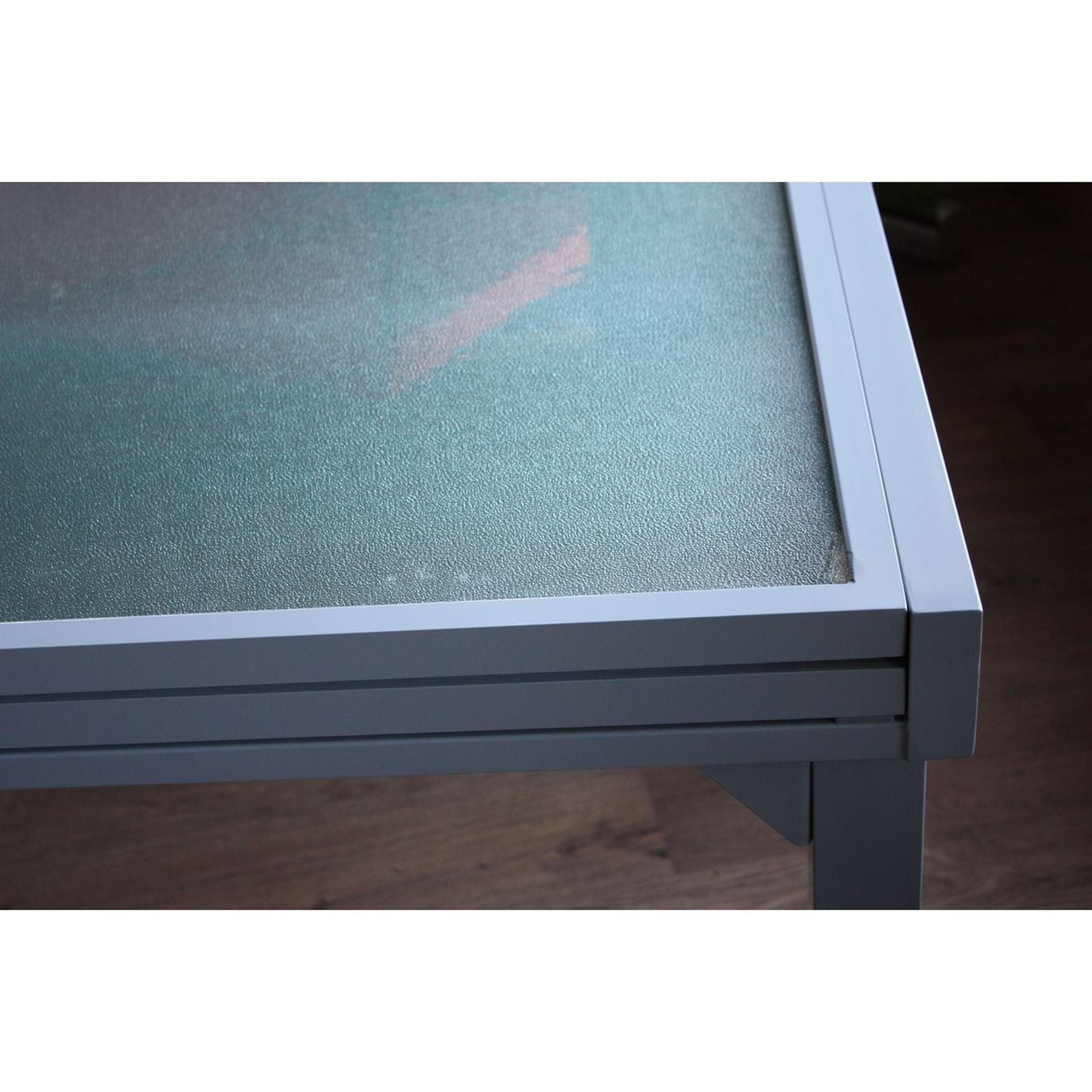 Ausziehtisch Gartentisch LOLA Esstisch Aluminium Glasplatte kompakt von Garden Pleasure