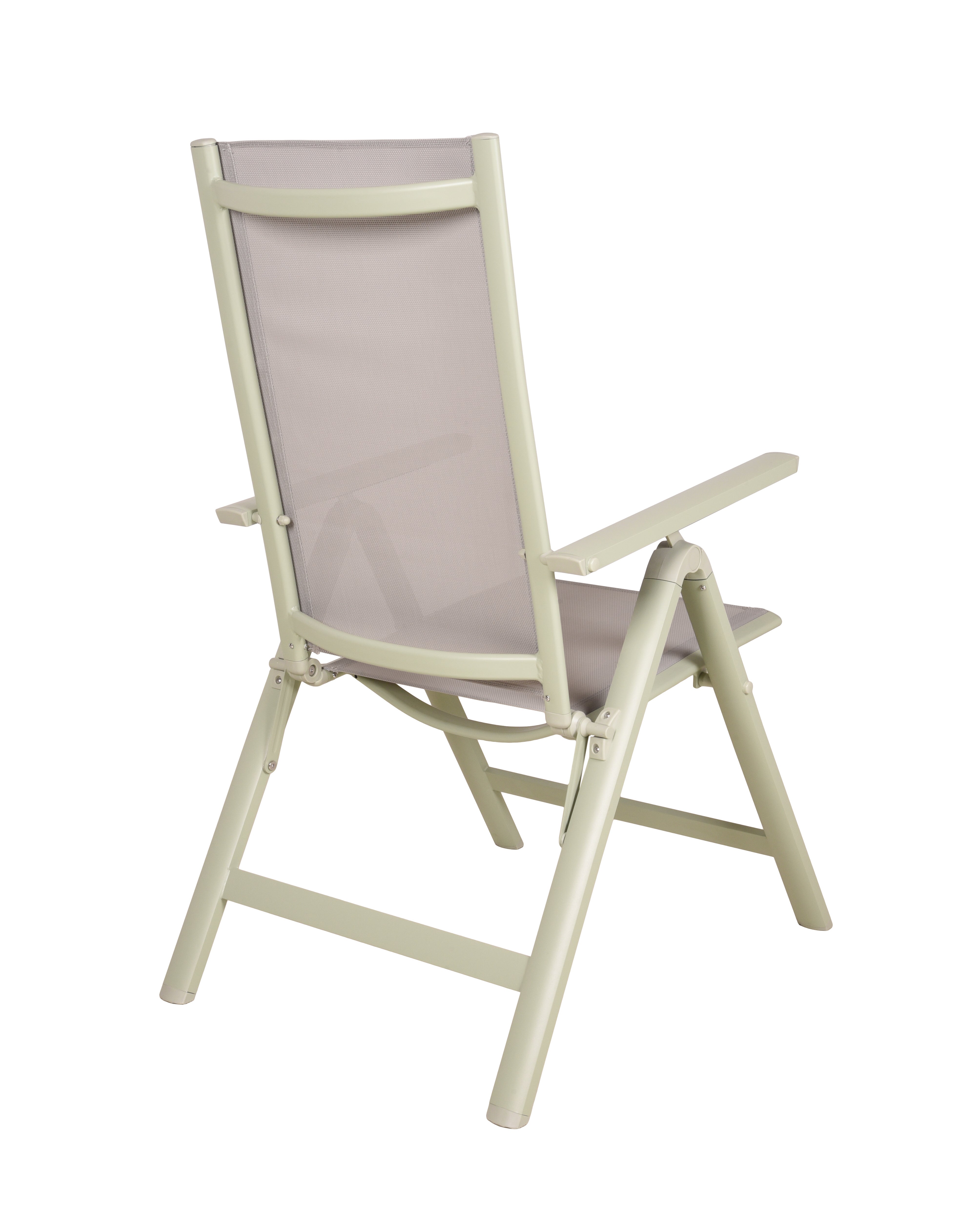 Hochlehner Gartenstuhl LENOLA Klappstuhl Aluminium Hellgrau 2er-Set von Garden Pleasure