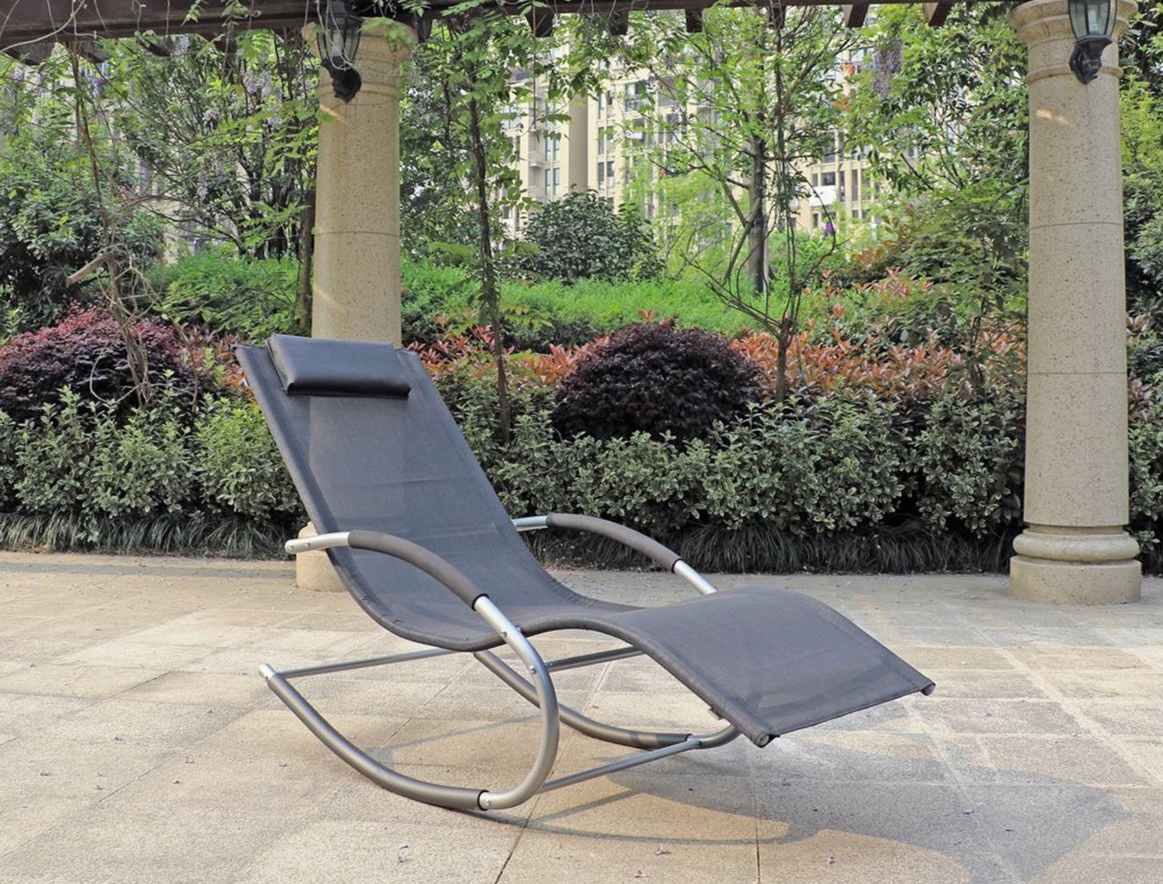 Gartenliege Schaukelliege NAXOS Liegestuhl Kippliege ergonomisch von Garden Pleasure