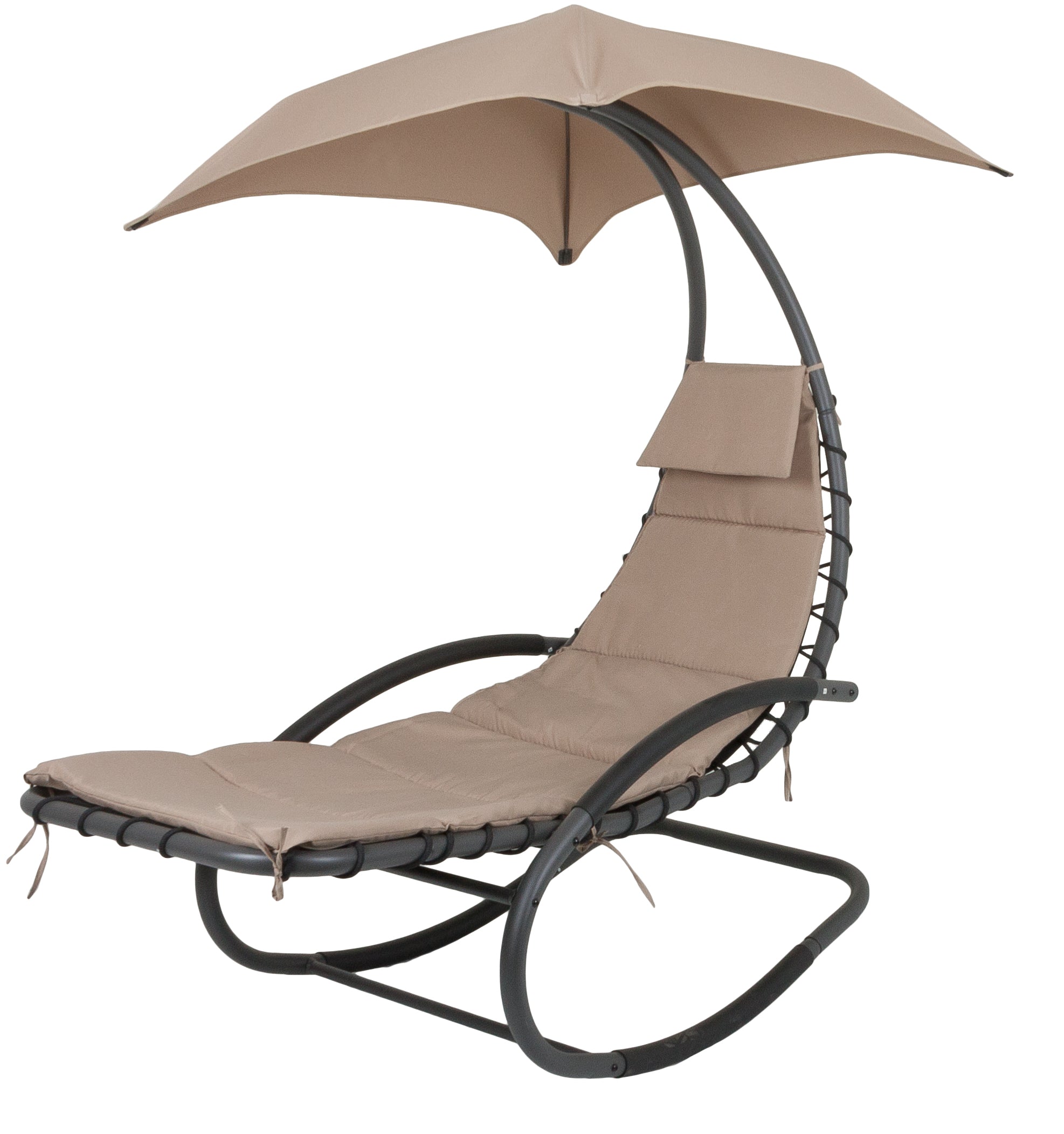 Schwebeliege Hängeliege KEROS Schaukelliege mit Dach Gartenliege von Garden Pleasure