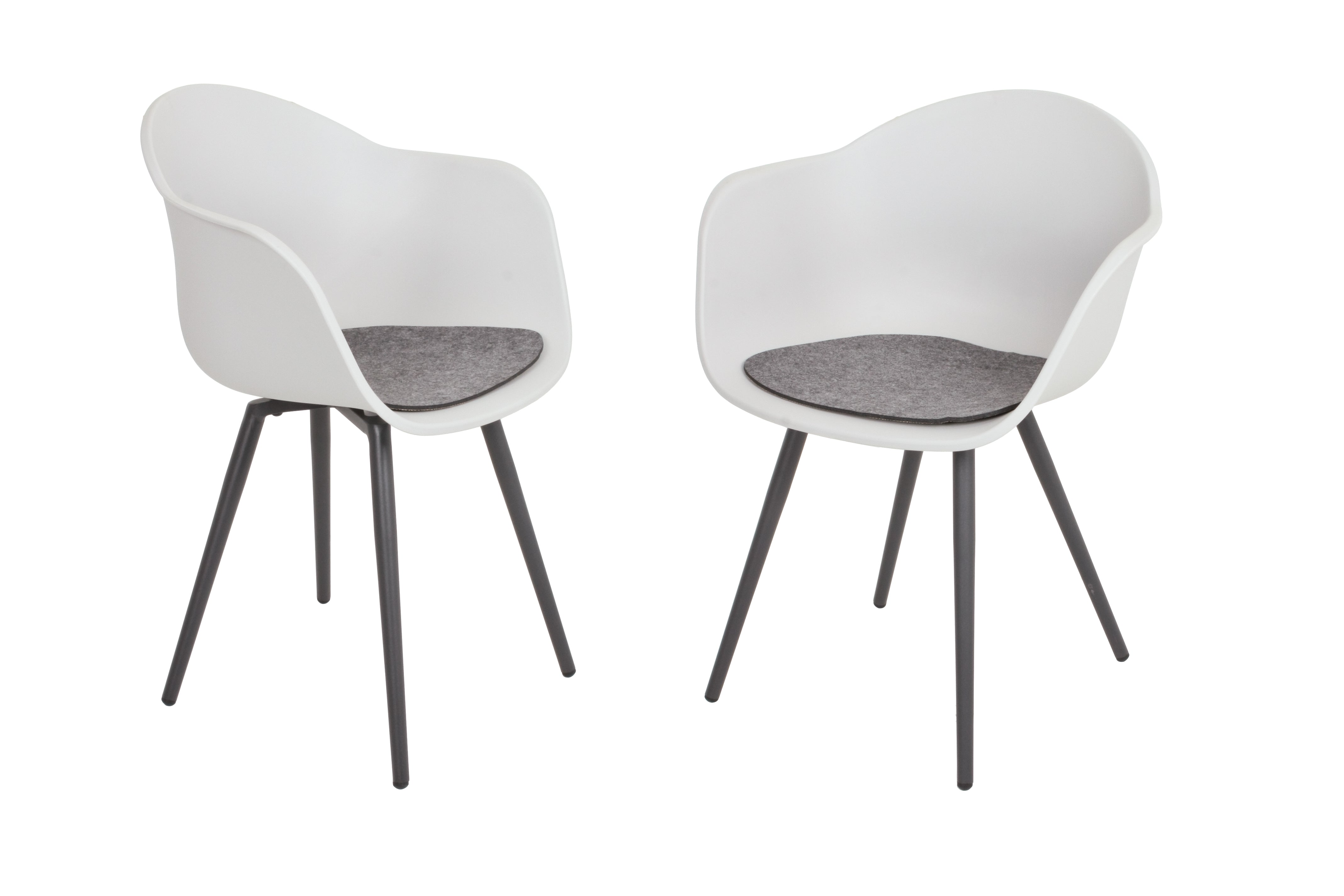 Gartenstuhl Sessel ZARA 4er Set Aluminium mit Kissen modern von Garden Pleasure