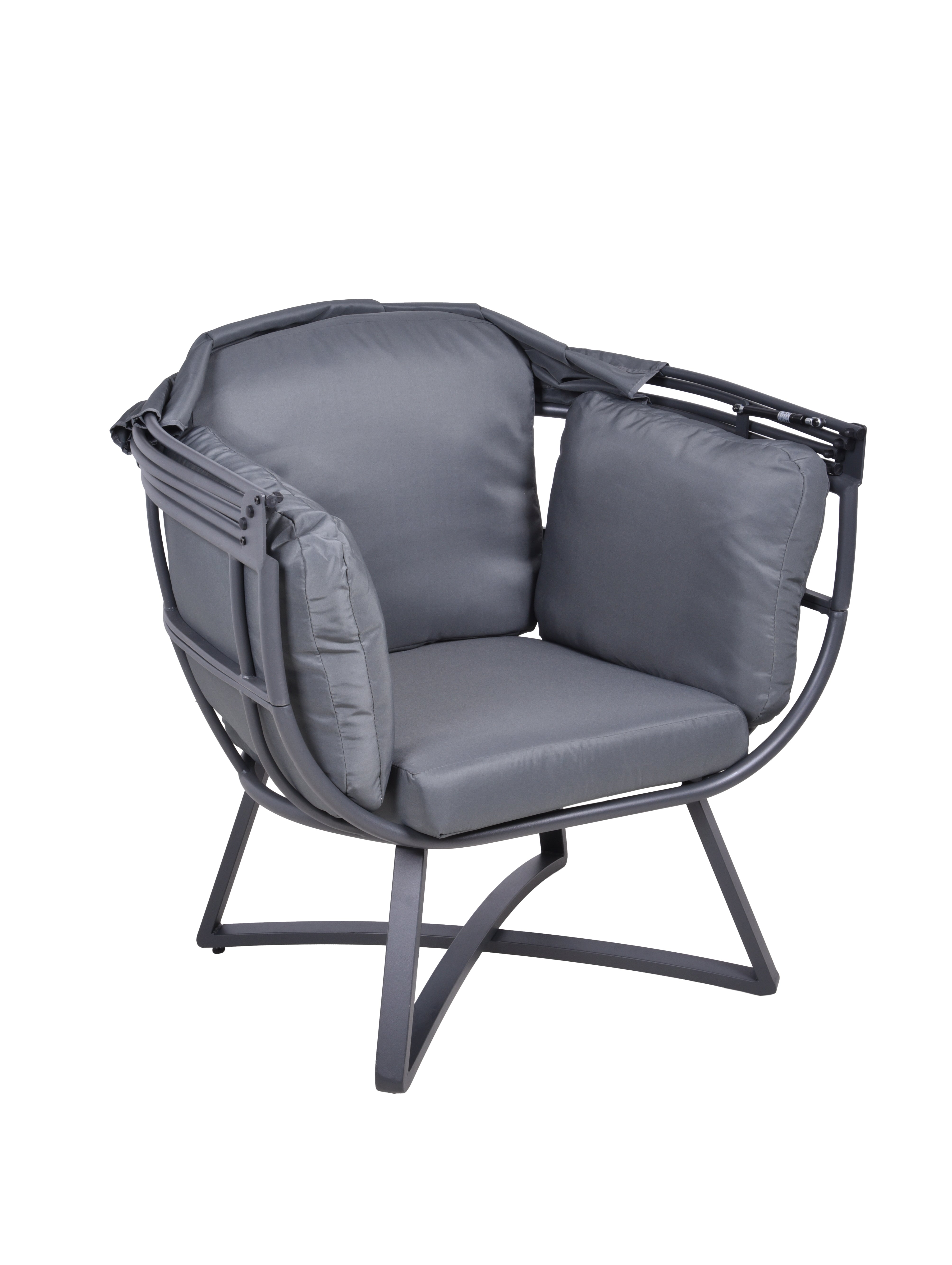 Gartensessel Loungesessel DELOS Hängesessel mit Dach Korb-Sessel von Garden Pleasure