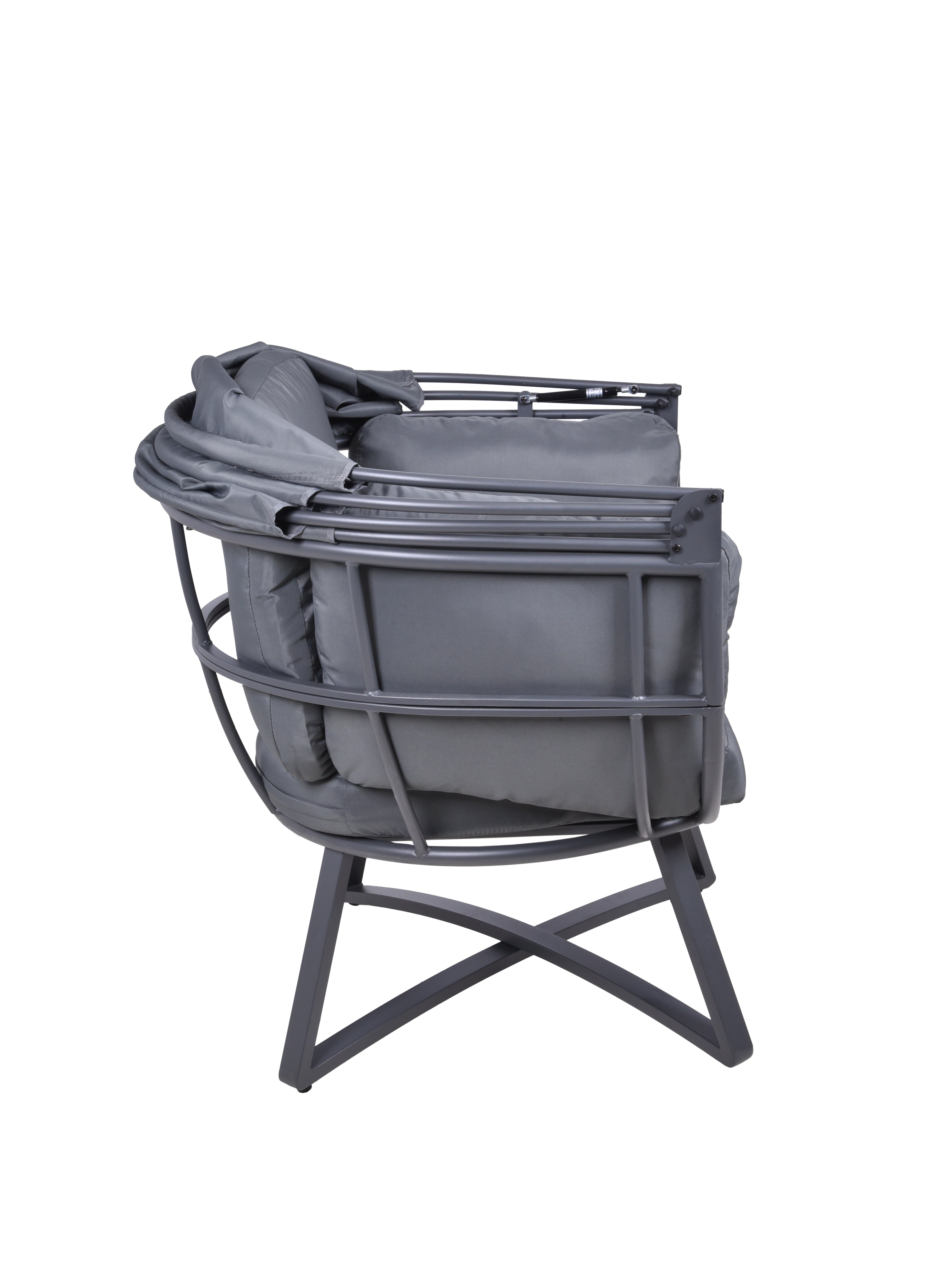 Gartensessel Loungesessel DELOS Hängesessel mit Dach Korb-Sessel von Garden Pleasure