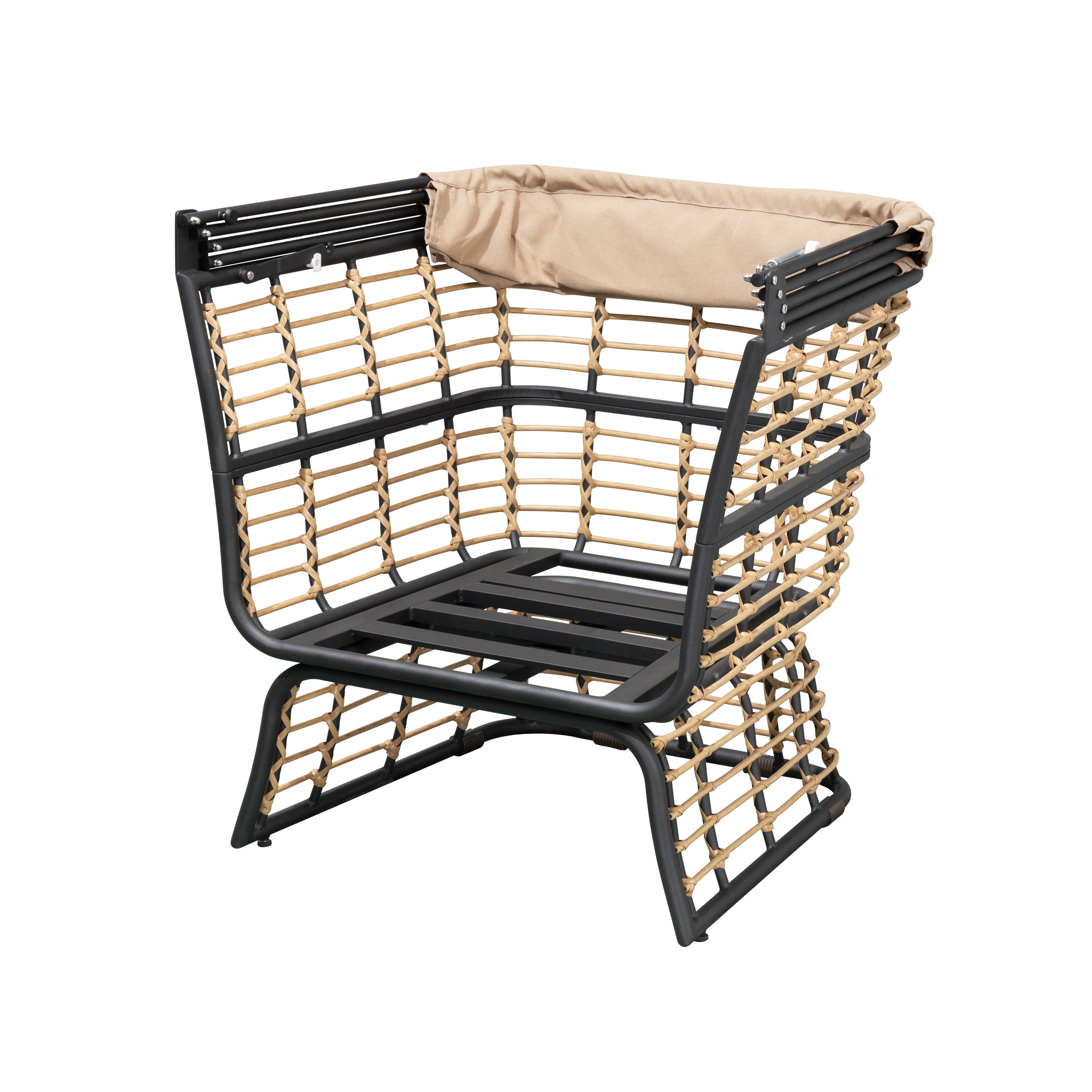 Gartensessel Loungesessel PAROS Hängesessel mit Dach Polstersessel von Garden Pleasure