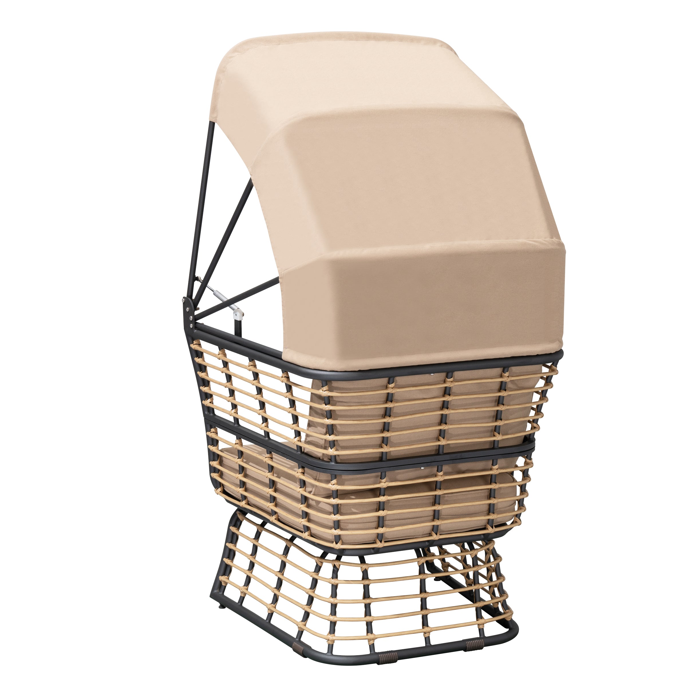 Gartensessel Loungesessel PAROS Hängesessel mit Dach Polstersessel von Garden Pleasure