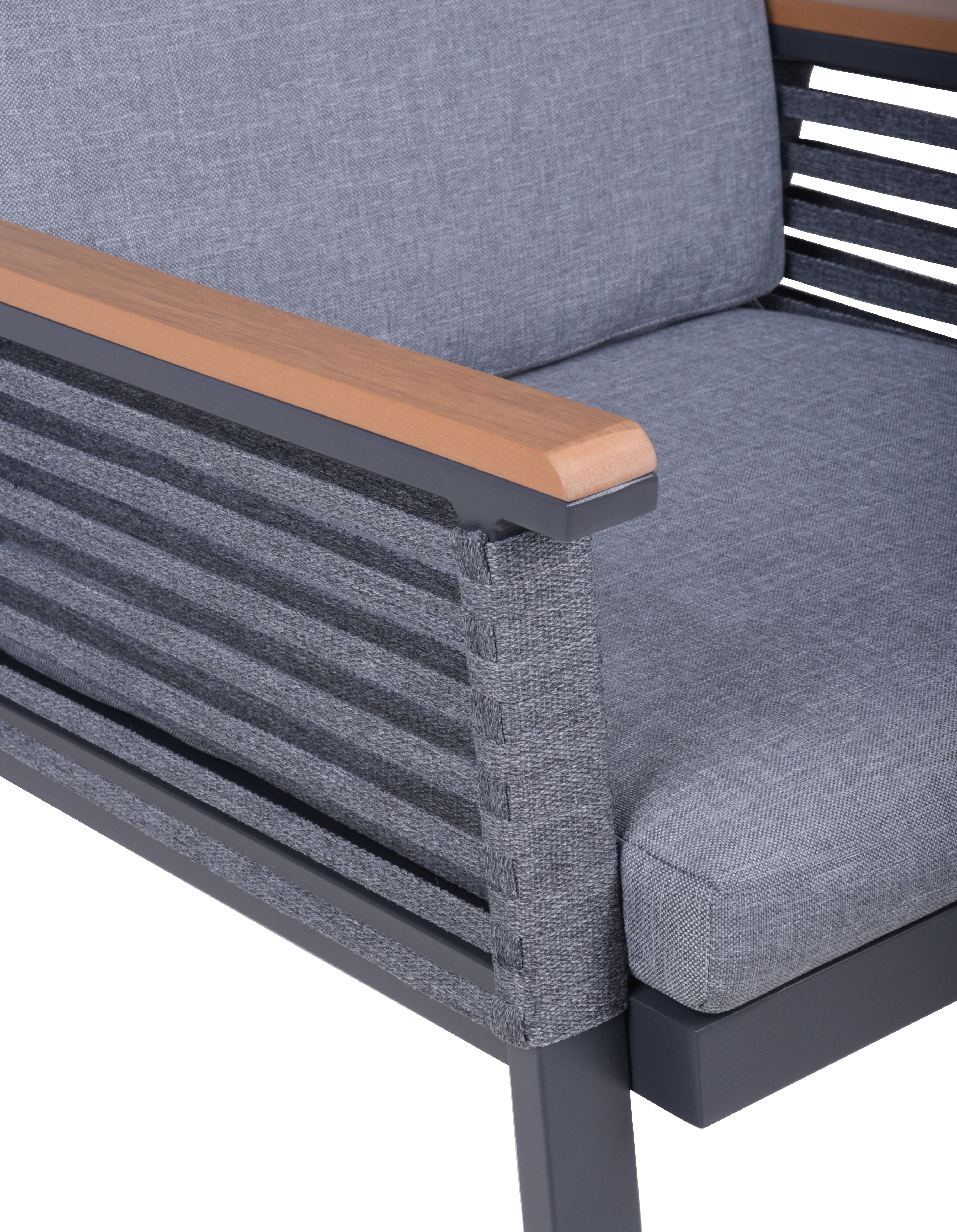 Gartenstuhl Sessel DENIA 2er Set Rope-Besannung modern von Garden Pleasure