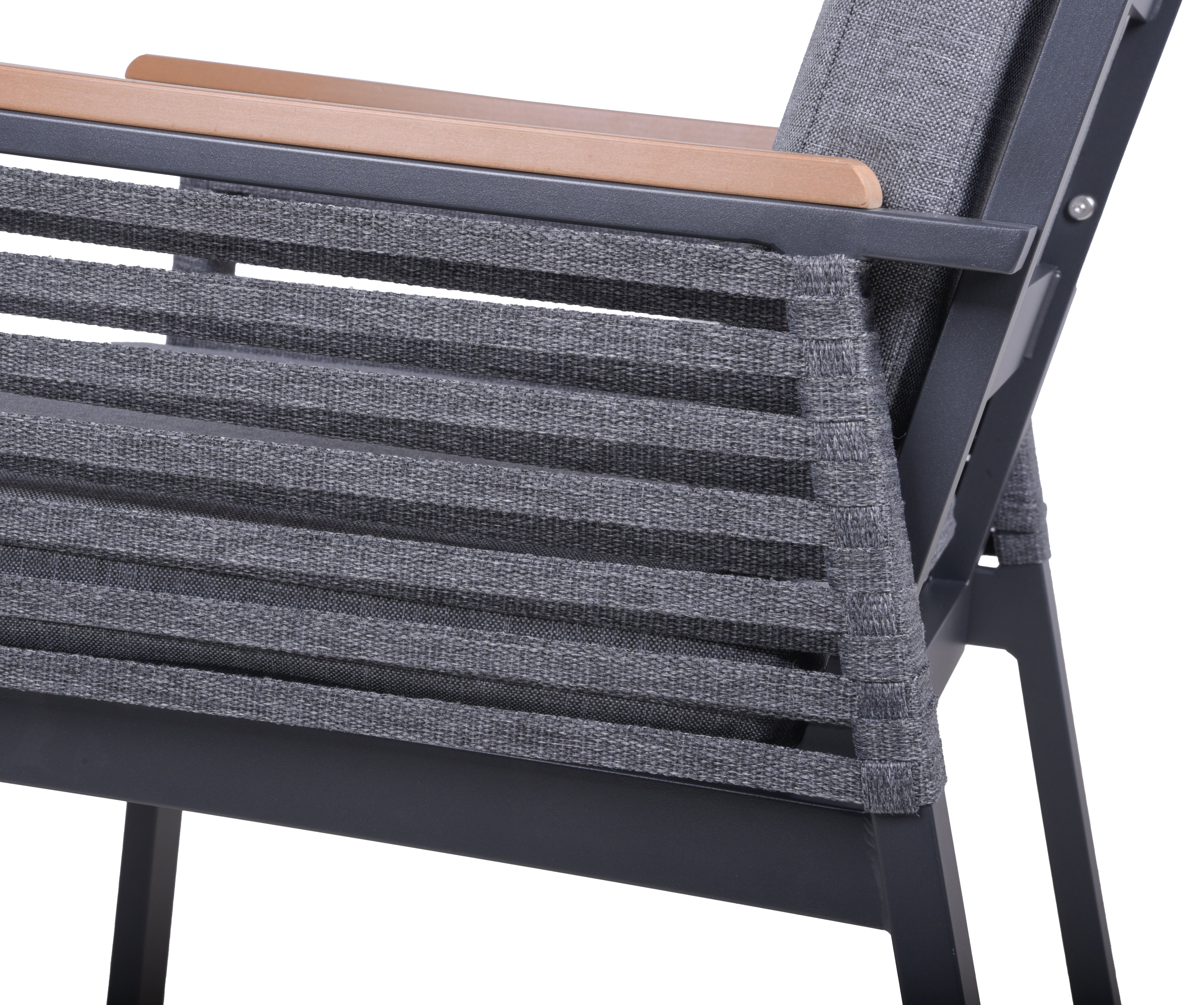 Gartenstuhl Sessel DENIA 2er Set Rope-Besannung modern von Garden Pleasure