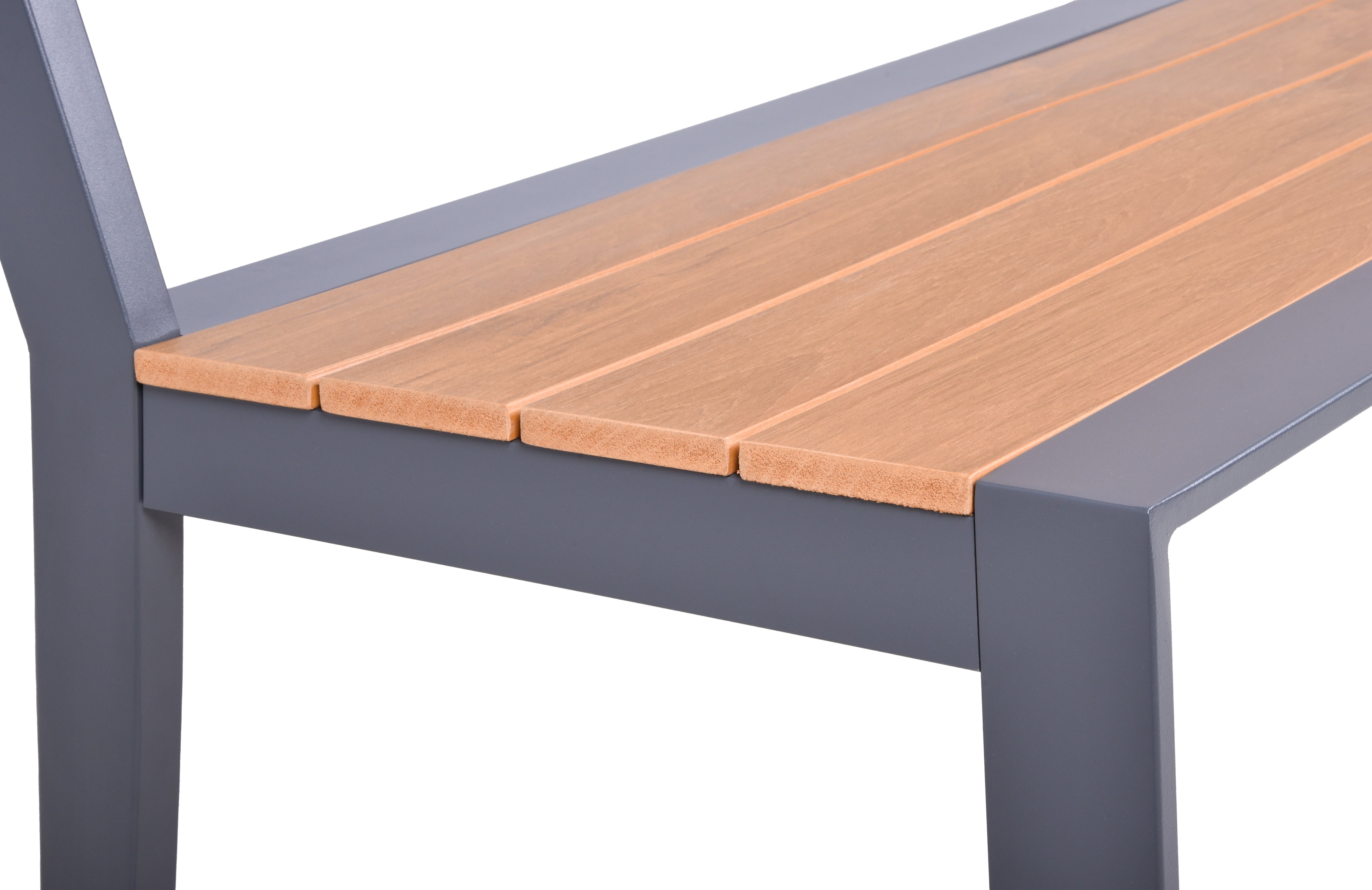 Sitzbank Gartenbank SILEA 3-Sitzer Parkbank modern Holz-Optik von Garden Pleasure