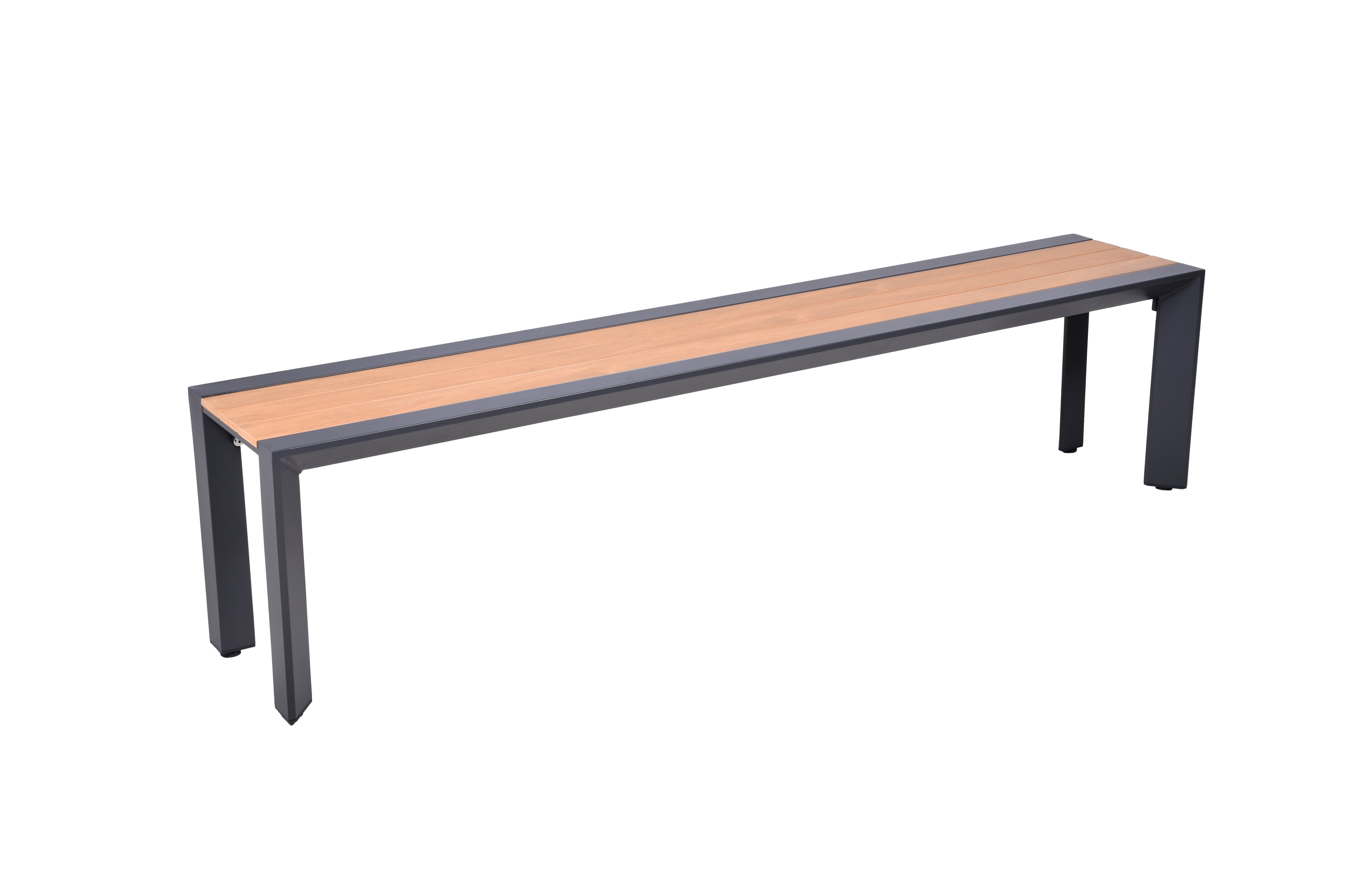 Gartenbank Sitzbank SILEA ohne Lehne Bank modern Holz-Optik von Garden Pleasure