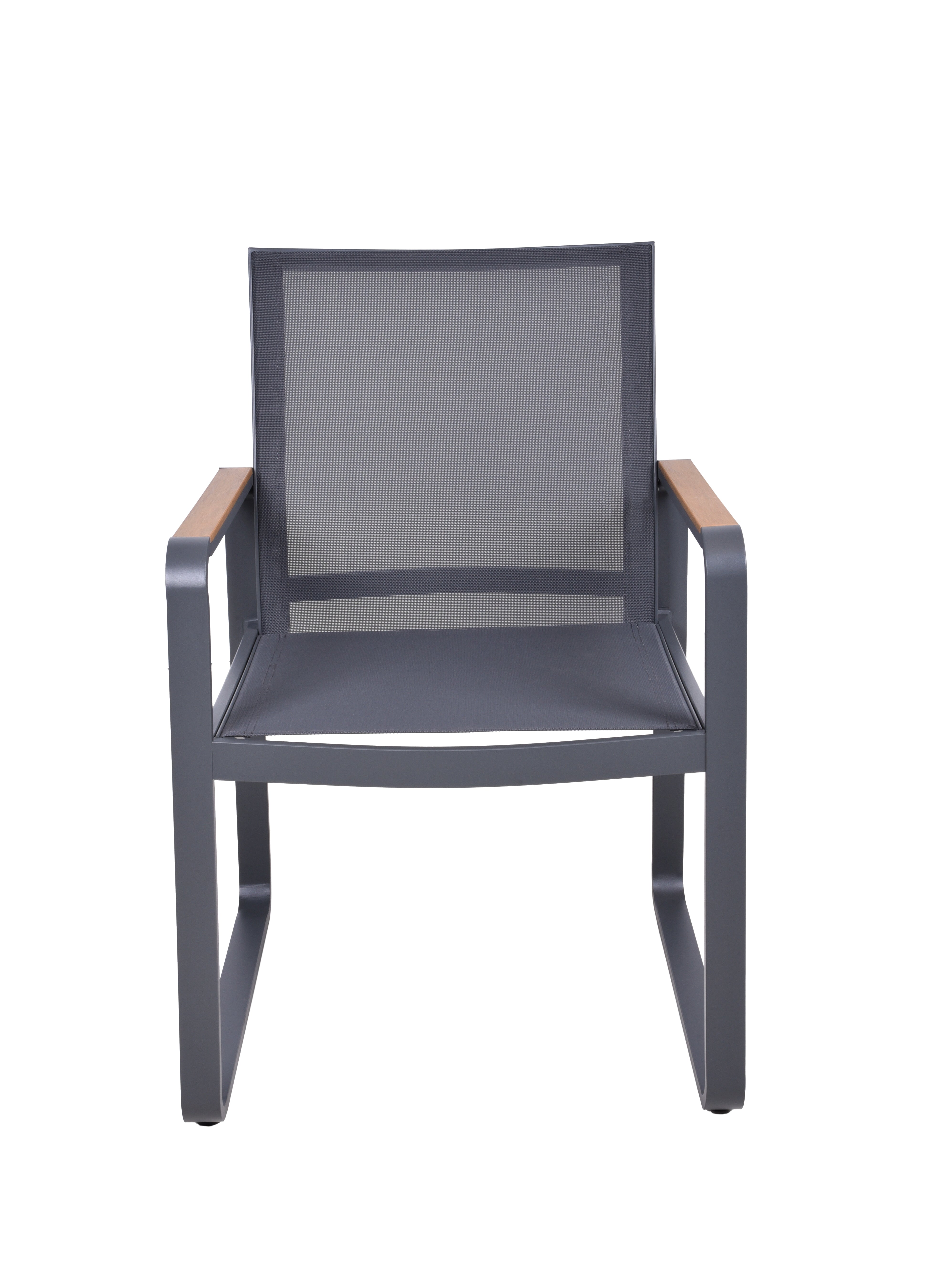 Gartenstuhl Sessel SILEA 2er Set Aluminium Teak modern von Garden Pleasure