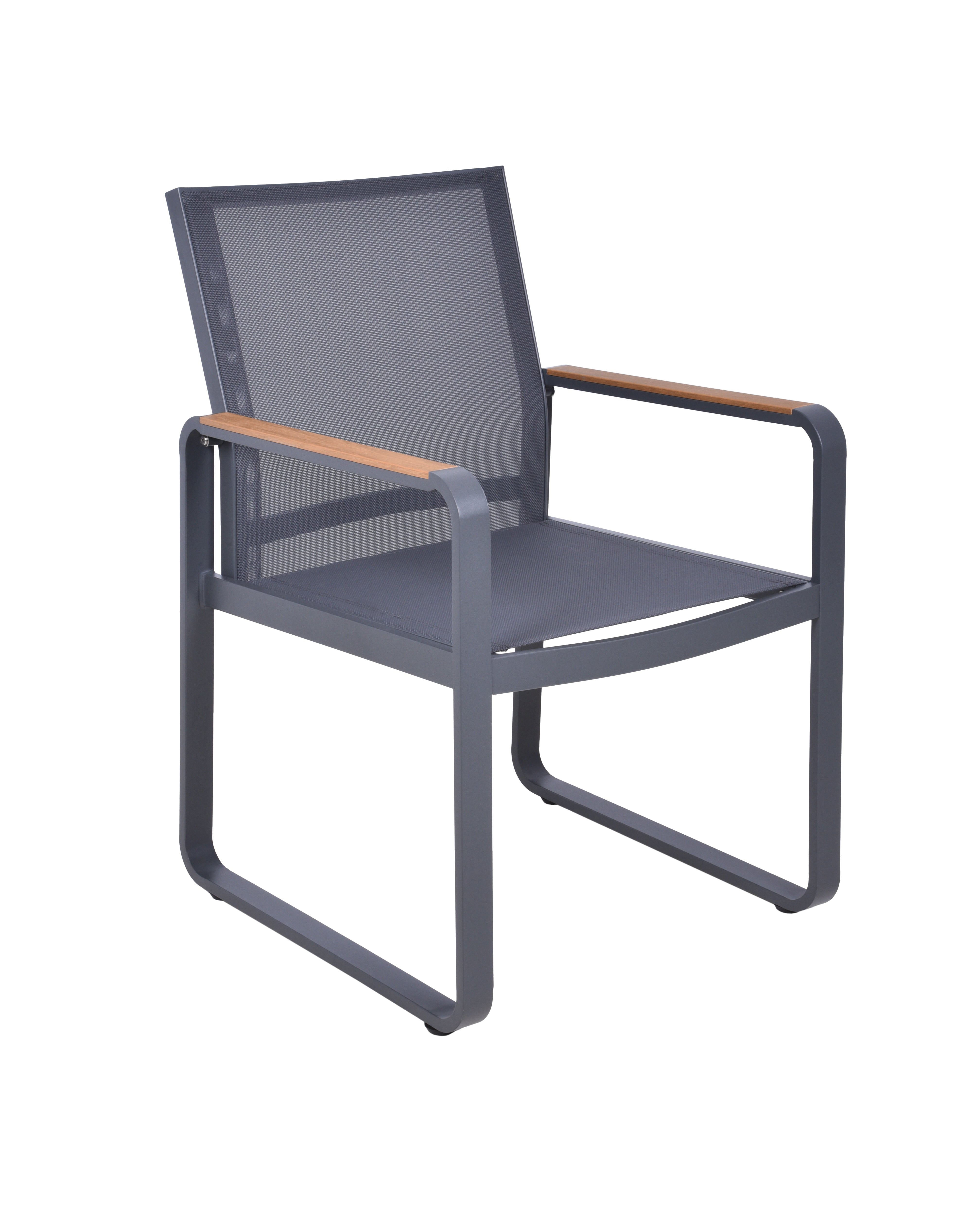 Gartenstuhl Sessel SILEA 2er Set Aluminium Teak modern von Garden Pleasure