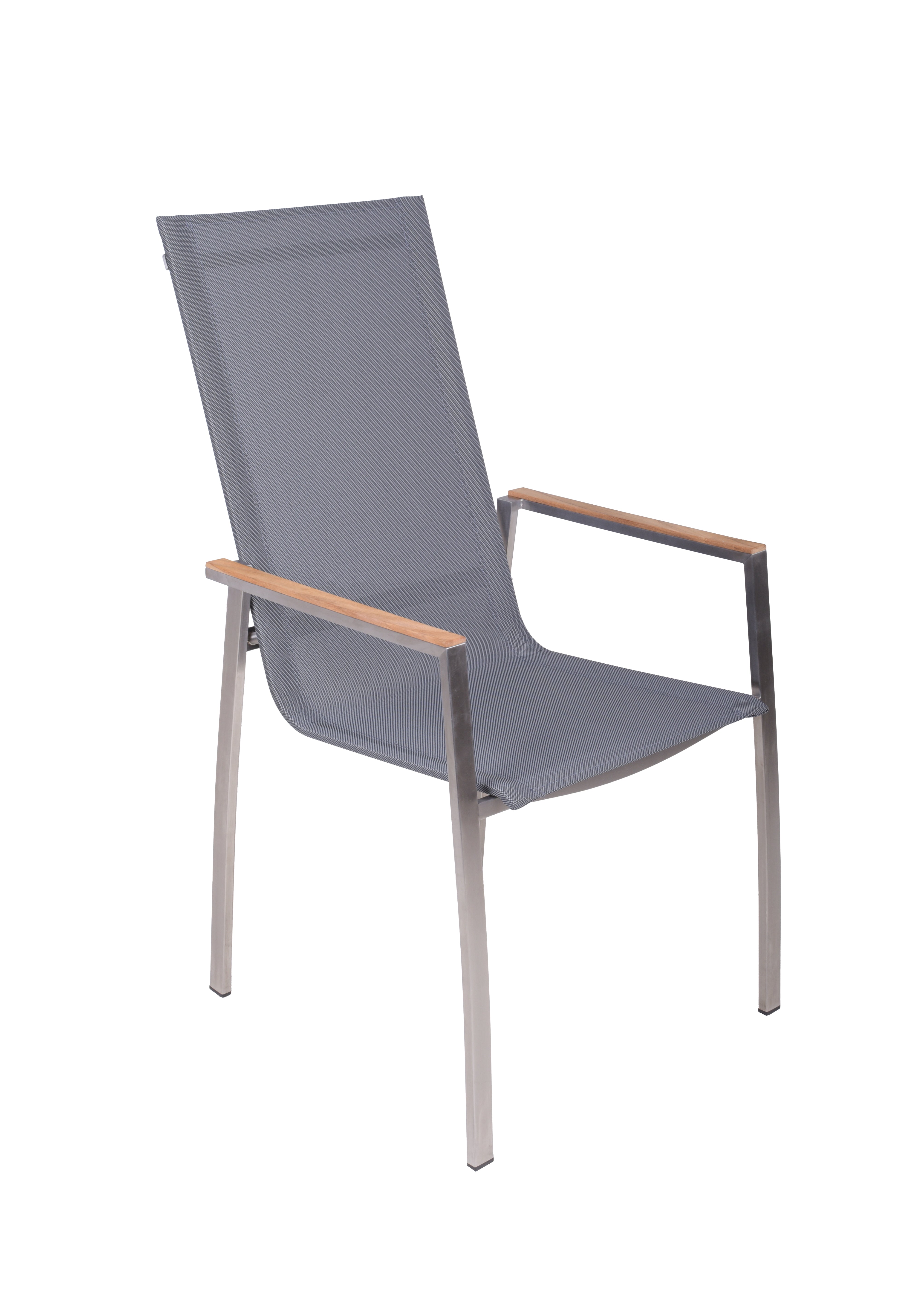 Gartenstuhl Stapelstuhl PAVIA 2er Set Edelstahl Teak von Garden Pleasure