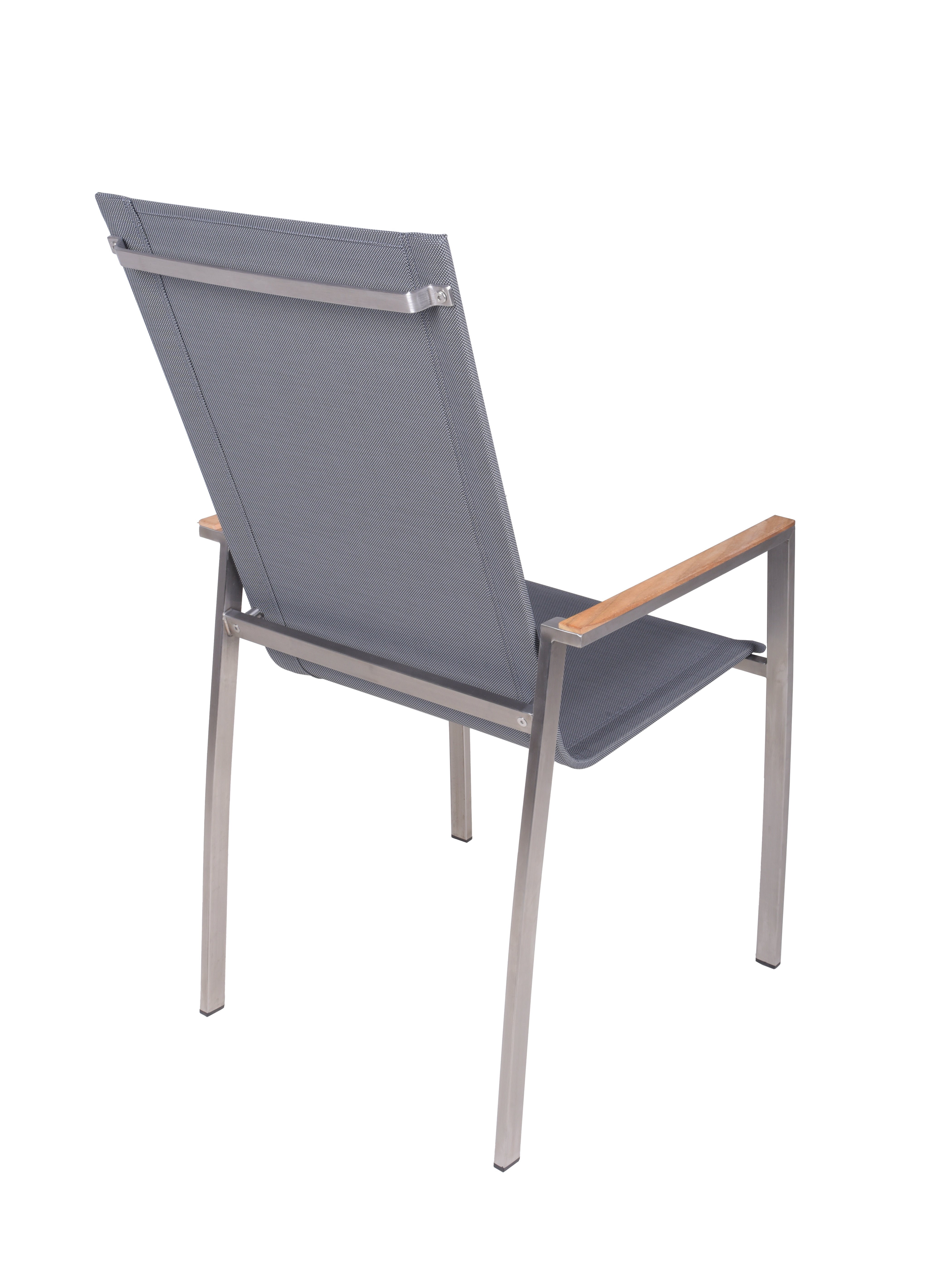 Gartenstuhl Stapelstuhl PAVIA 2er Set Edelstahl Teak von Garden Pleasure