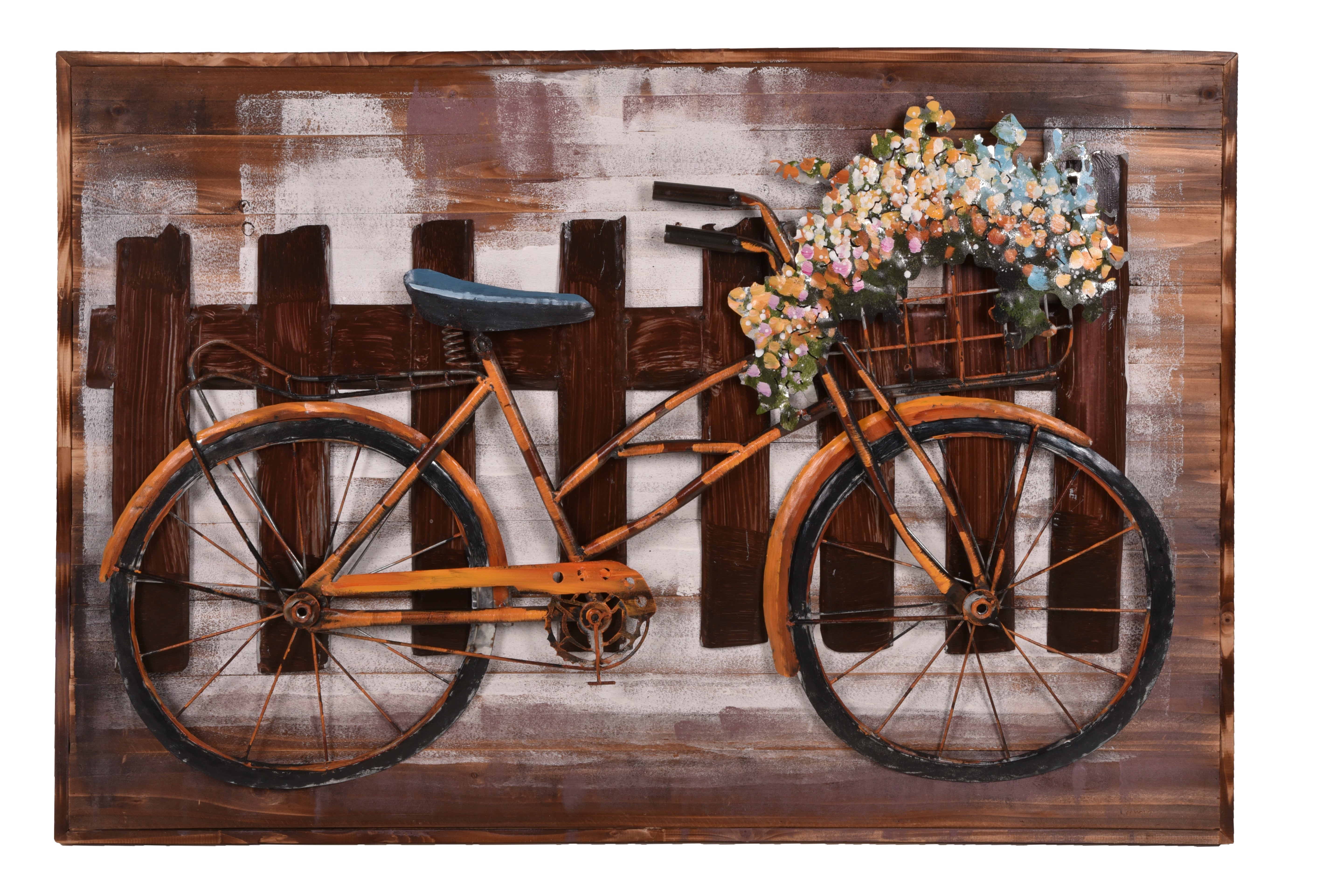 3D Metallbild Fahrrad einzigartiges Wandbild Vintage Wanddeko von Interia Home & Living