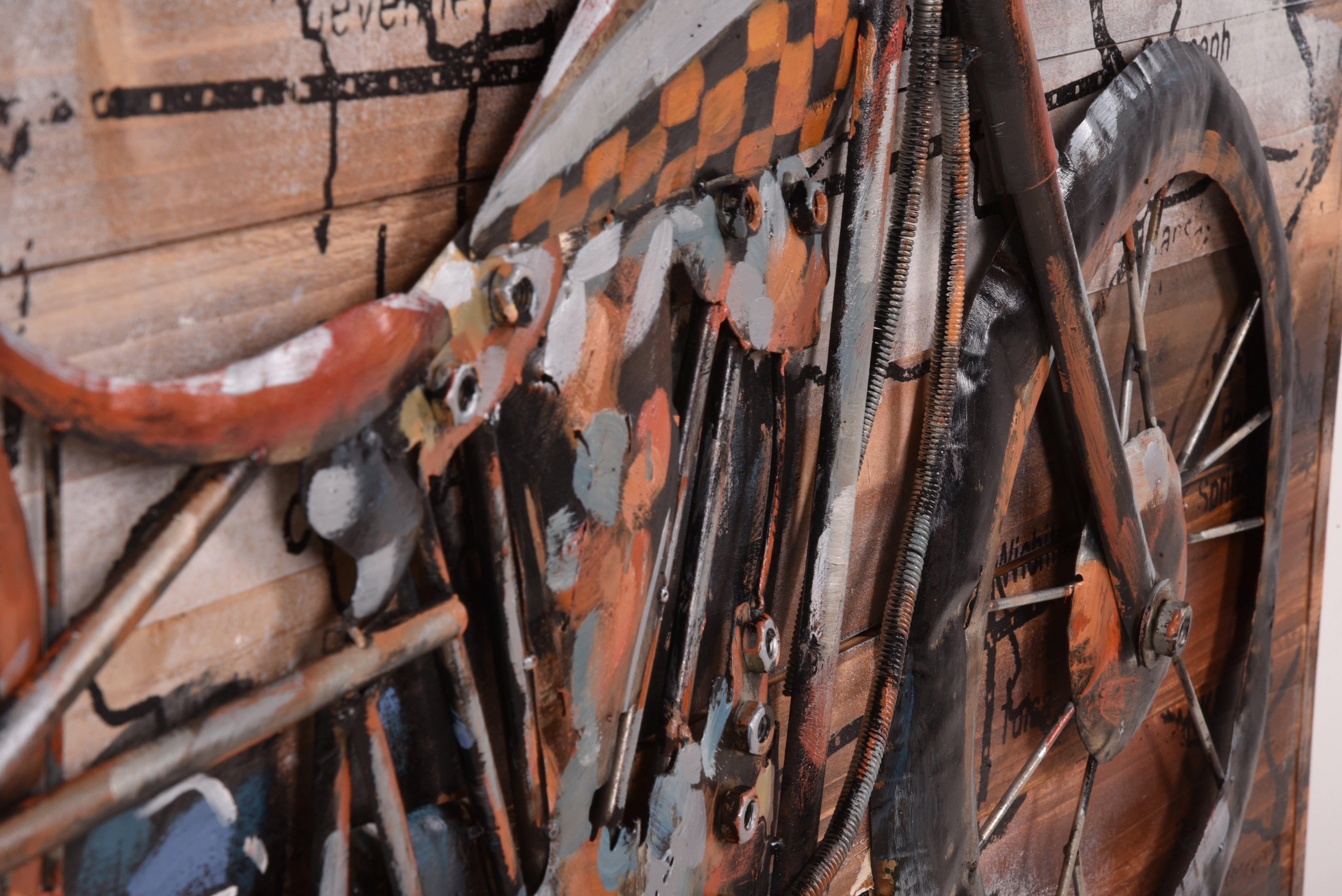 3D Metallbild Motorrad Vintage Wandbild Biker 3D-Wanddeko von Interia Home & Living