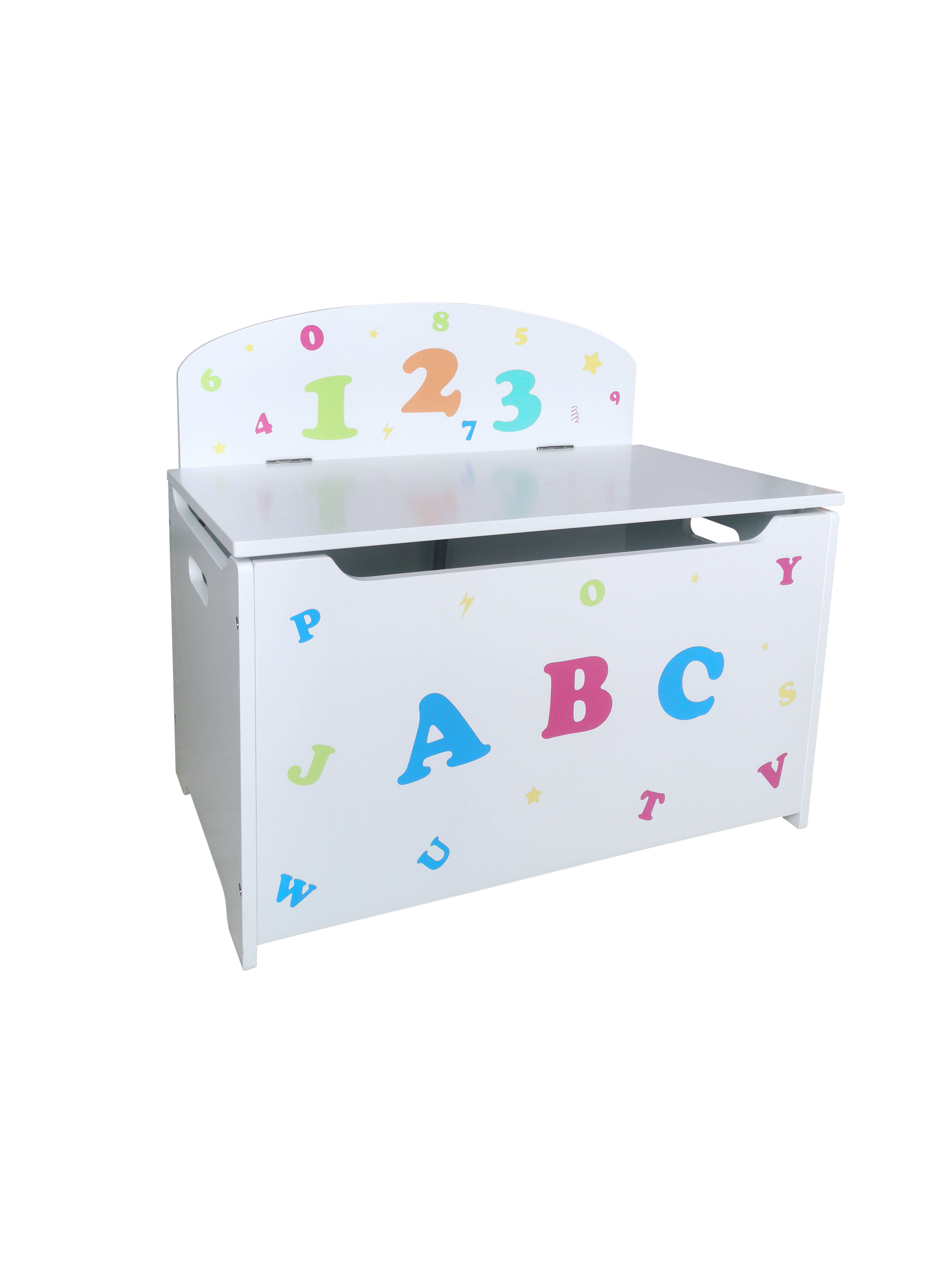 Kinder-Truhenbank ABC praktische Spielzeugkiste Kinderbank mit Stauraum von Deco Pleasure