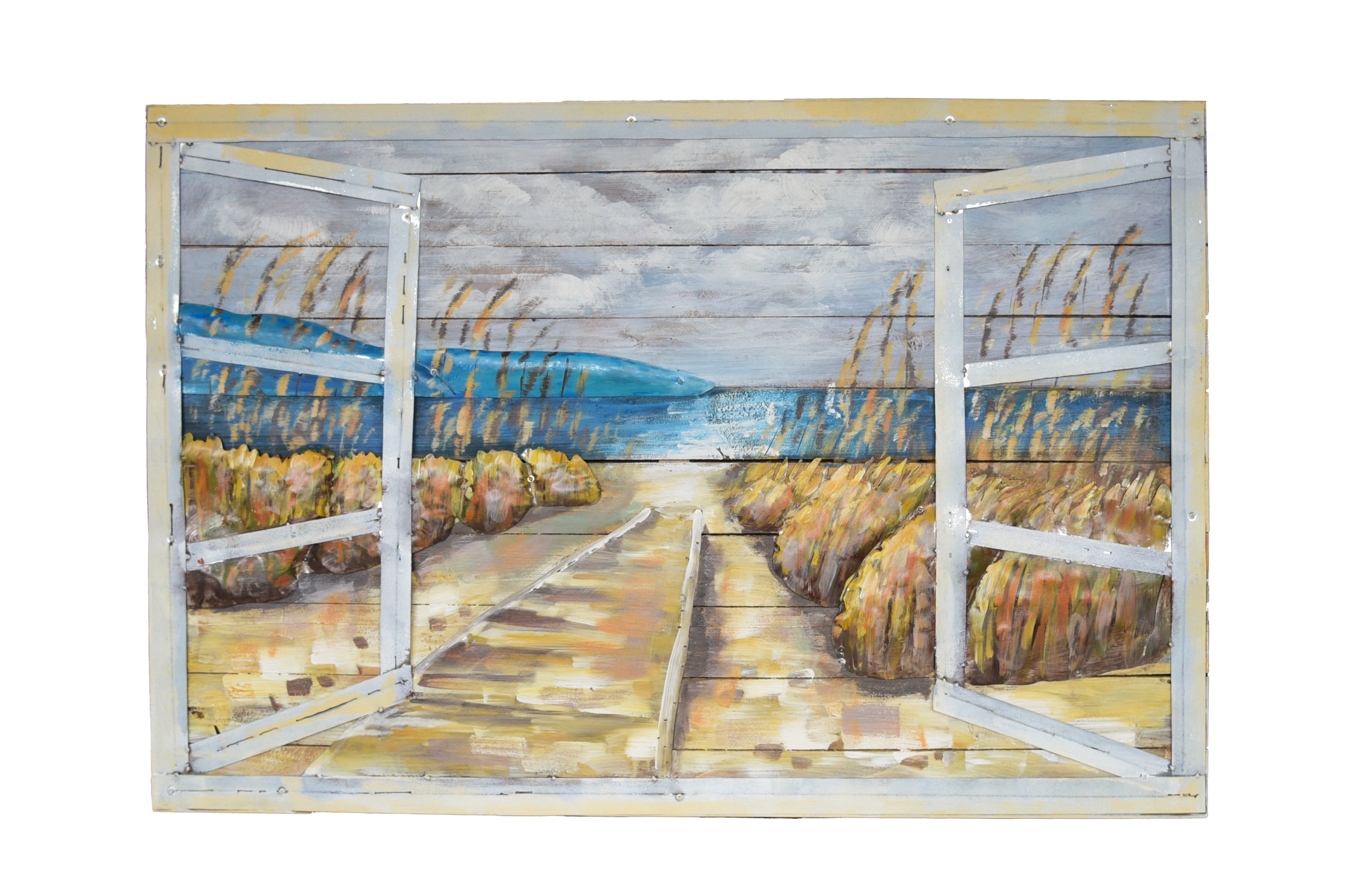 3D Metallbild Meerblick maritimes Wandbild Strand-Deko mit 3D-Effekt von Interia Home & Living