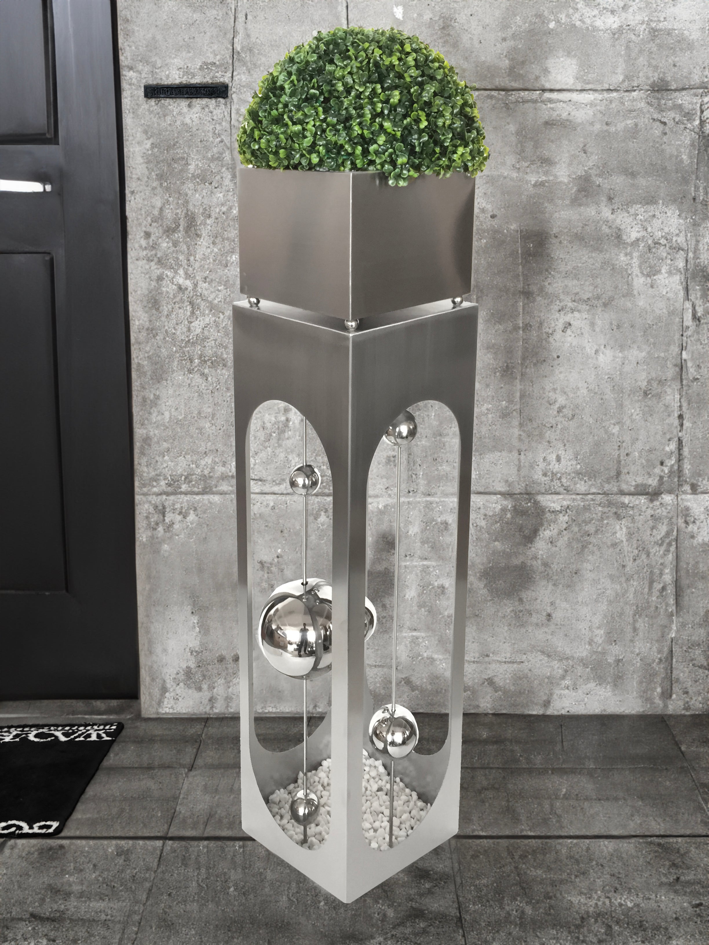 Pflanzsäule Blumenkasten PATIO Dekosäule Edelstahl für Outdoor von Garden Pleasure