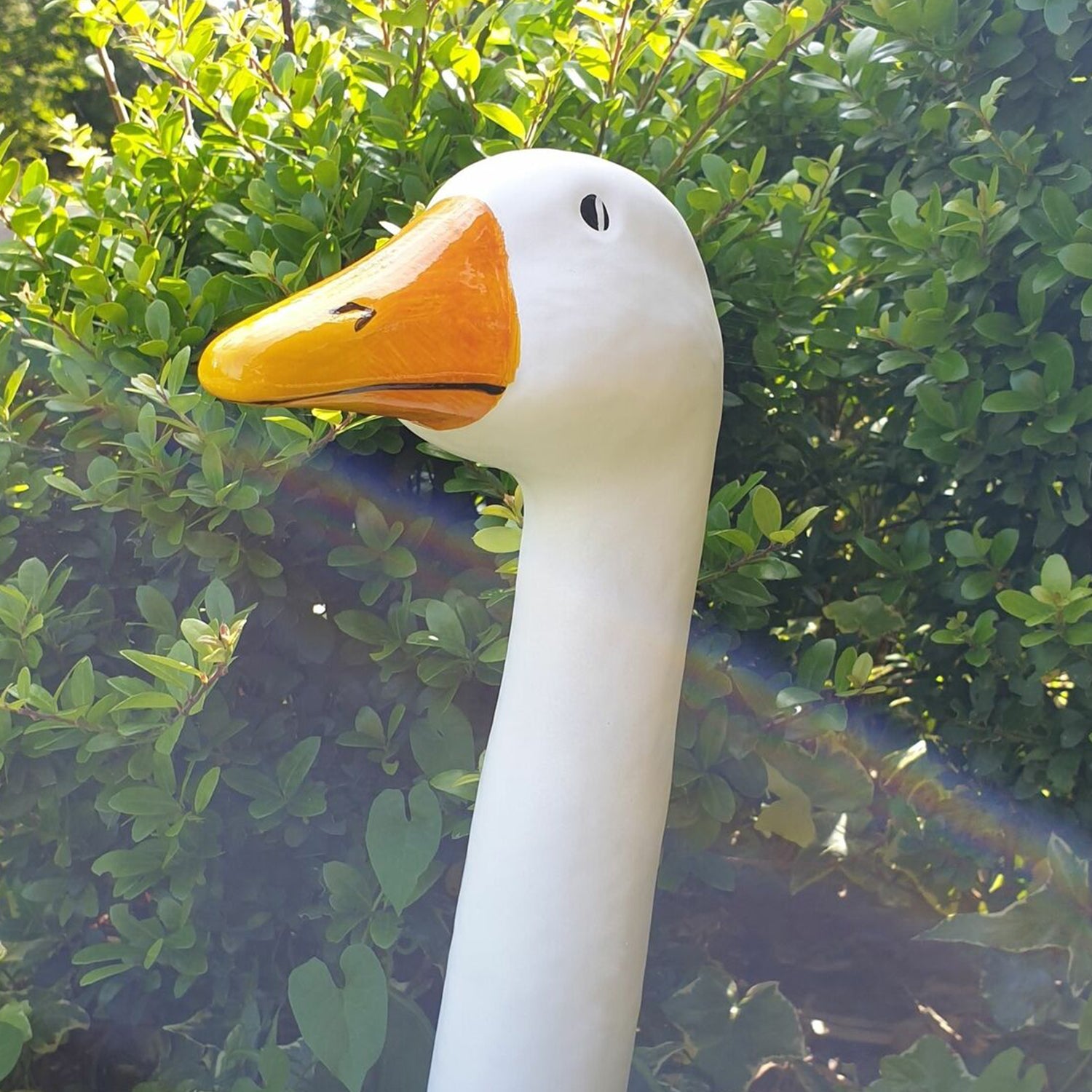 Gans Dekofigur 35 cm Gänsehals Gartenstecker Gänse Deko Gartenfigur lustige Gartendeko