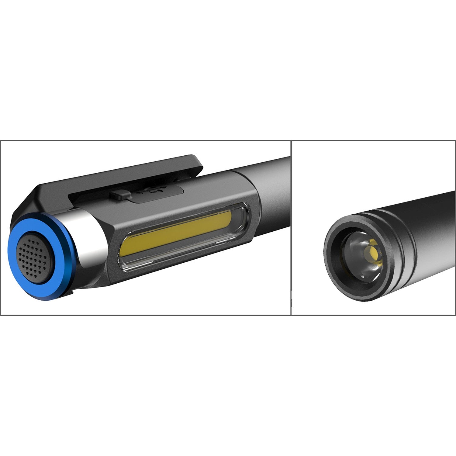 Ledino LED Light Pen Perlach – 250 lm Aluminium-Stiftlampe IPX2 IK07 Li-Ion 500 mAh USB-C