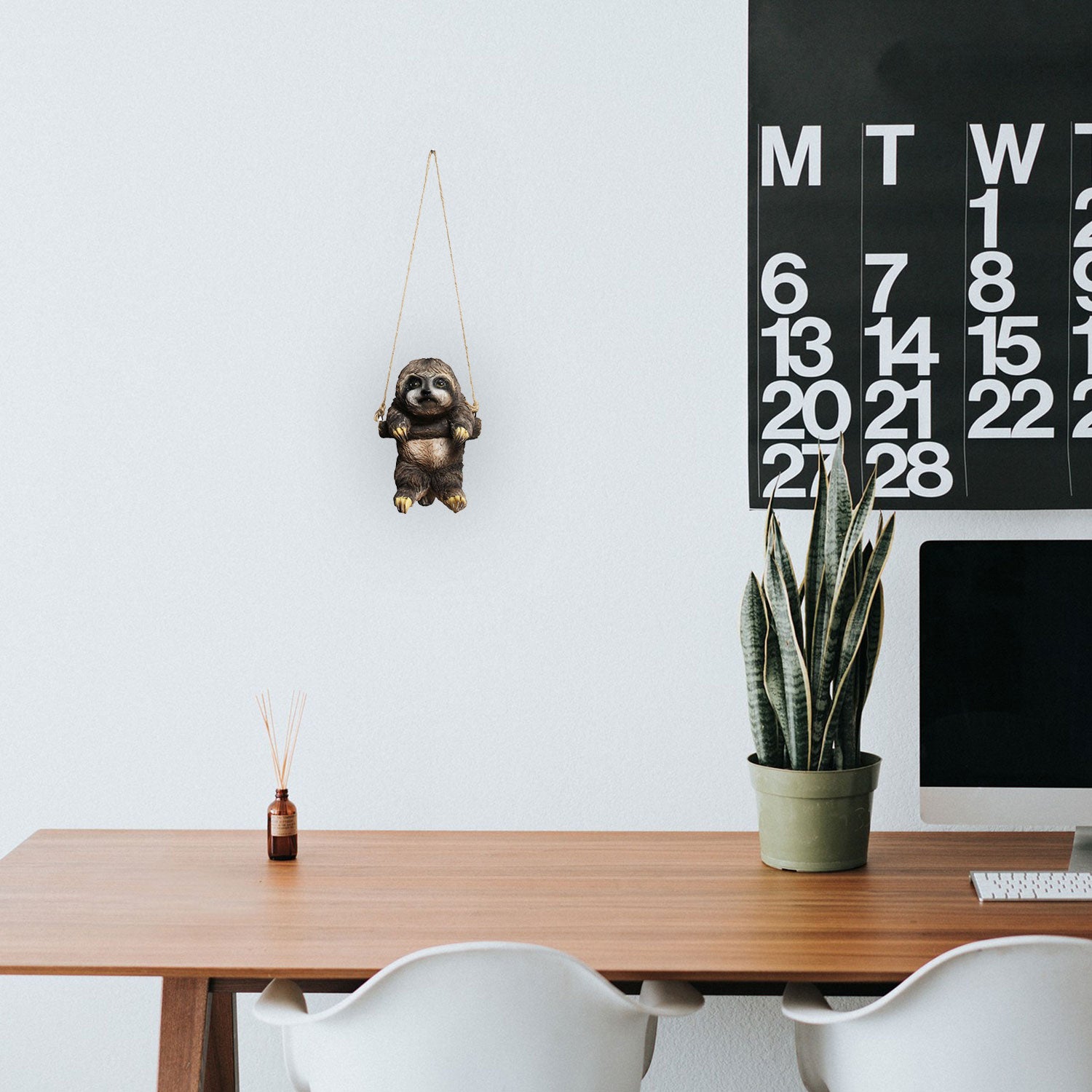 Dekofigur Faultier Josh hängend lebensecht Tierfigur Gartenfigur