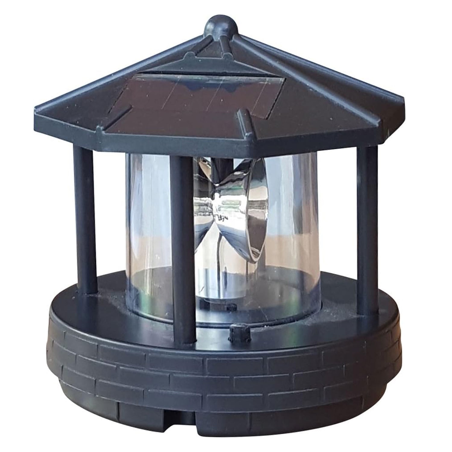 Leuchtturm Ersatzkopf drehbar – Solarkopf Ersatzteil für Deko Solar Leuchttürme mit Leuchtfeuer