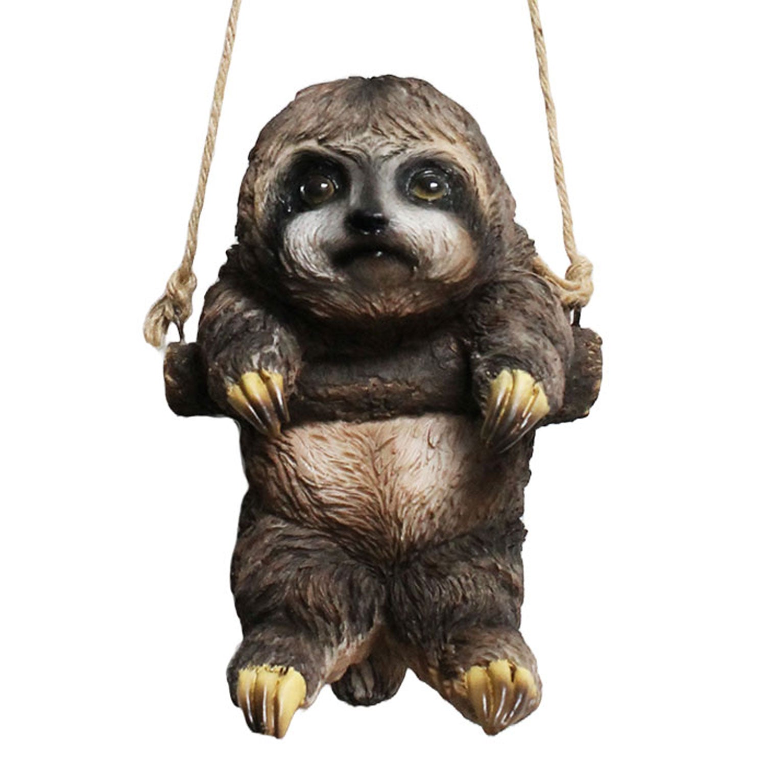 Dekofigur Faultier Josh hängend lebensecht Tierfigur Gartenfigur