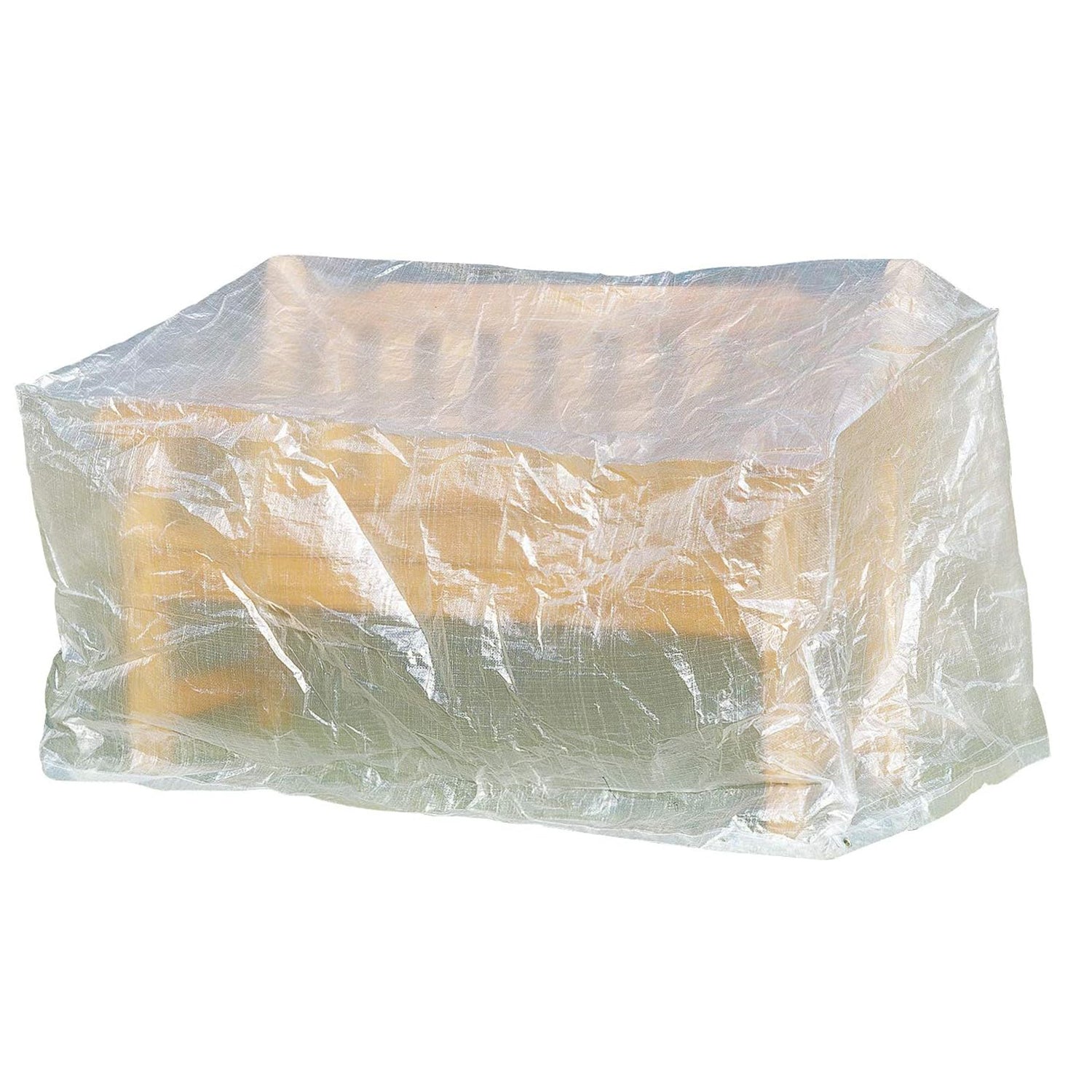 Profiline Schutzhülle für Gartenbank 160 cm, transparent, wetterfeste Abdeckung aus PE-Bändchengewebe mit Ösen