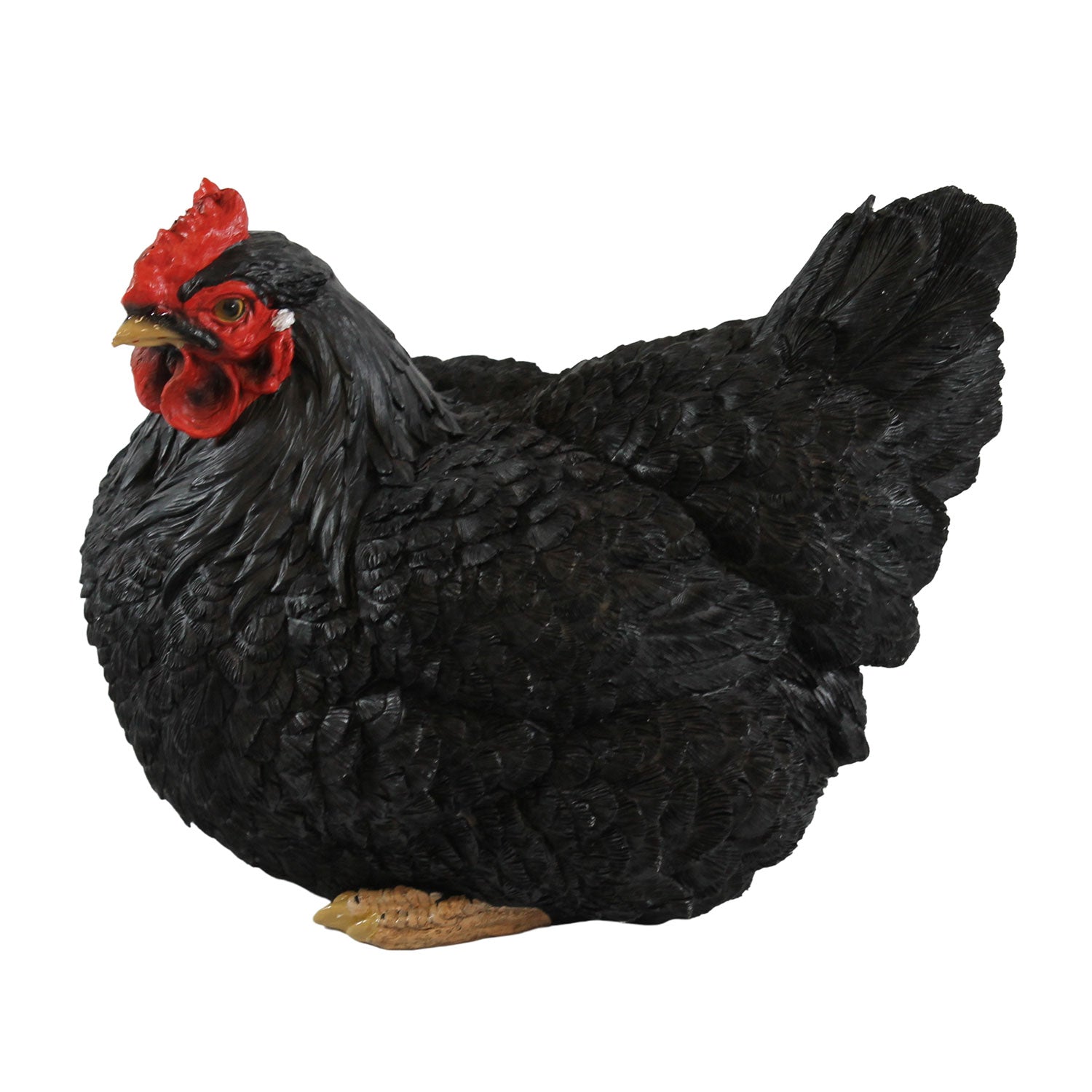 Dekofigur Henne Huhn Berta sitzend lebensecht