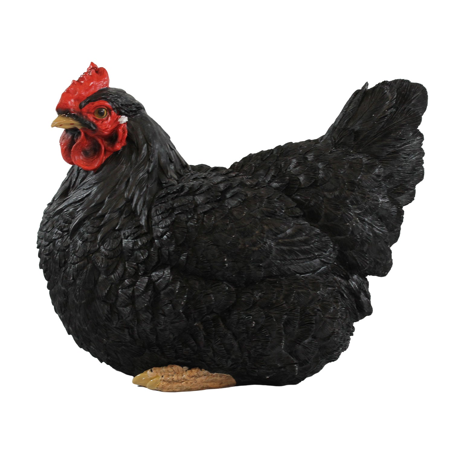 Dekofigur Henne Huhn Berta sitzend lebensecht