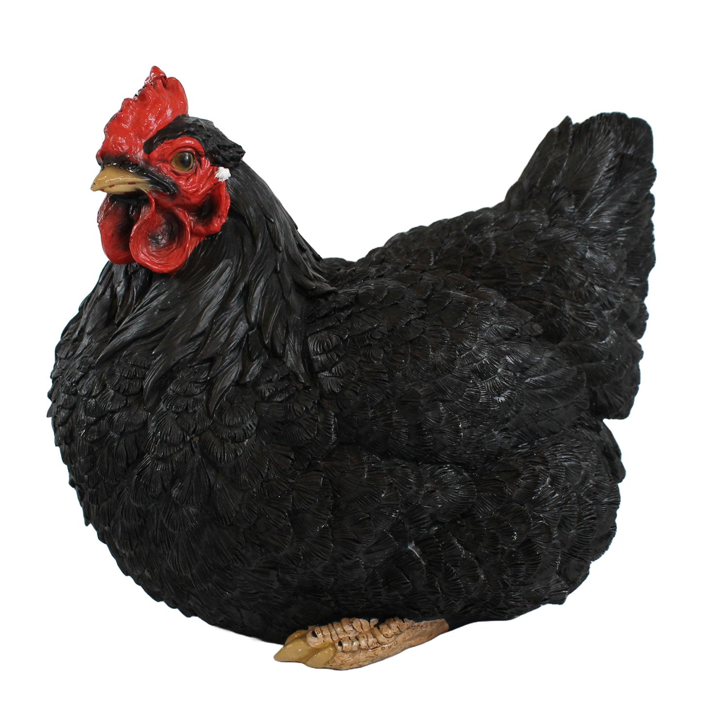 Dekofigur Henne Huhn Berta sitzend lebensecht