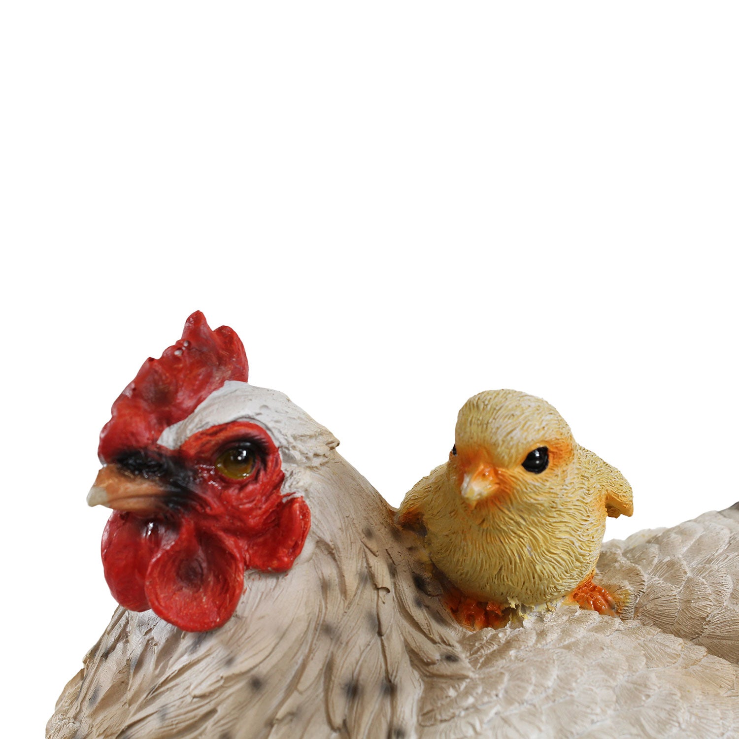 Dekofigur Henne Huhn Louise mit Küken lebensechte Tierfigur