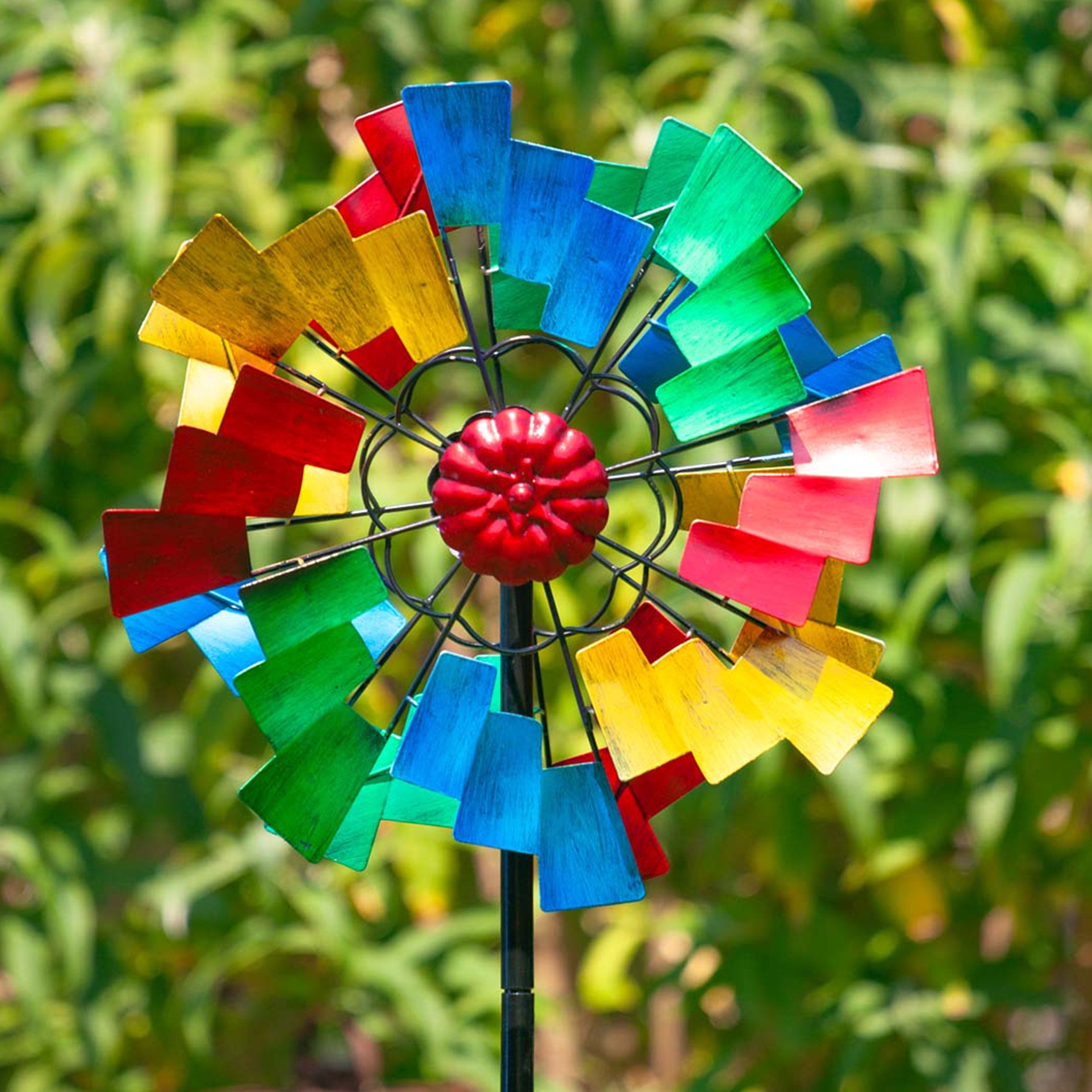 Kinetic Art Rotator Duett Metall Windrad Windspiel Metall Garten Windrad stehend