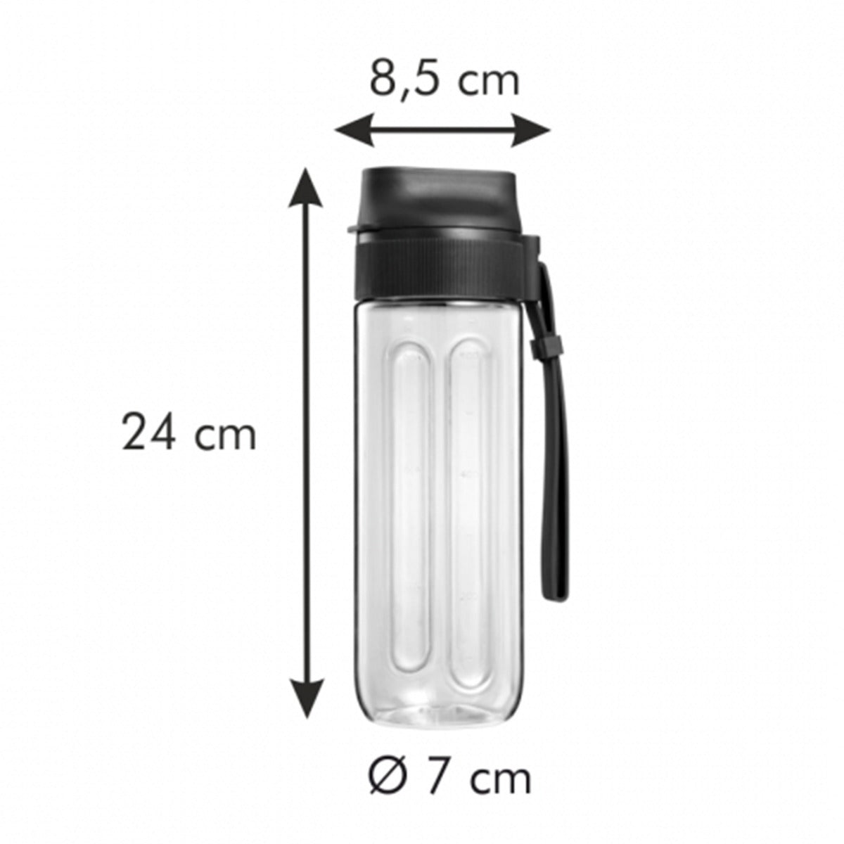 Smoothie Maker PRESIDENT von Tescoma – 2-in-1 Standmixer mit Reiseflasche Schwarz