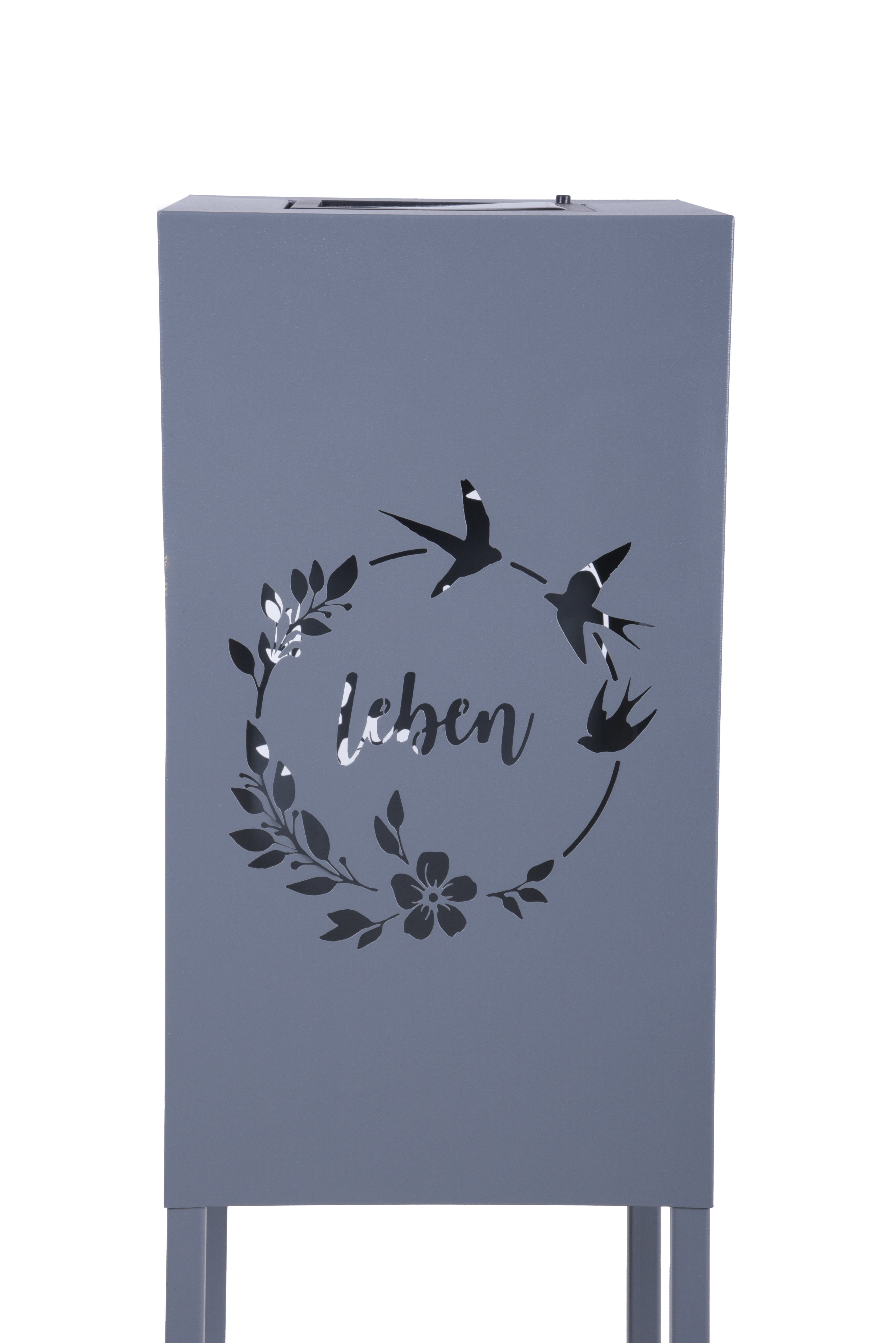 Licht-Dekosäule VIVIAN Dekoration LED-Säule Grau von Garden Pleasure