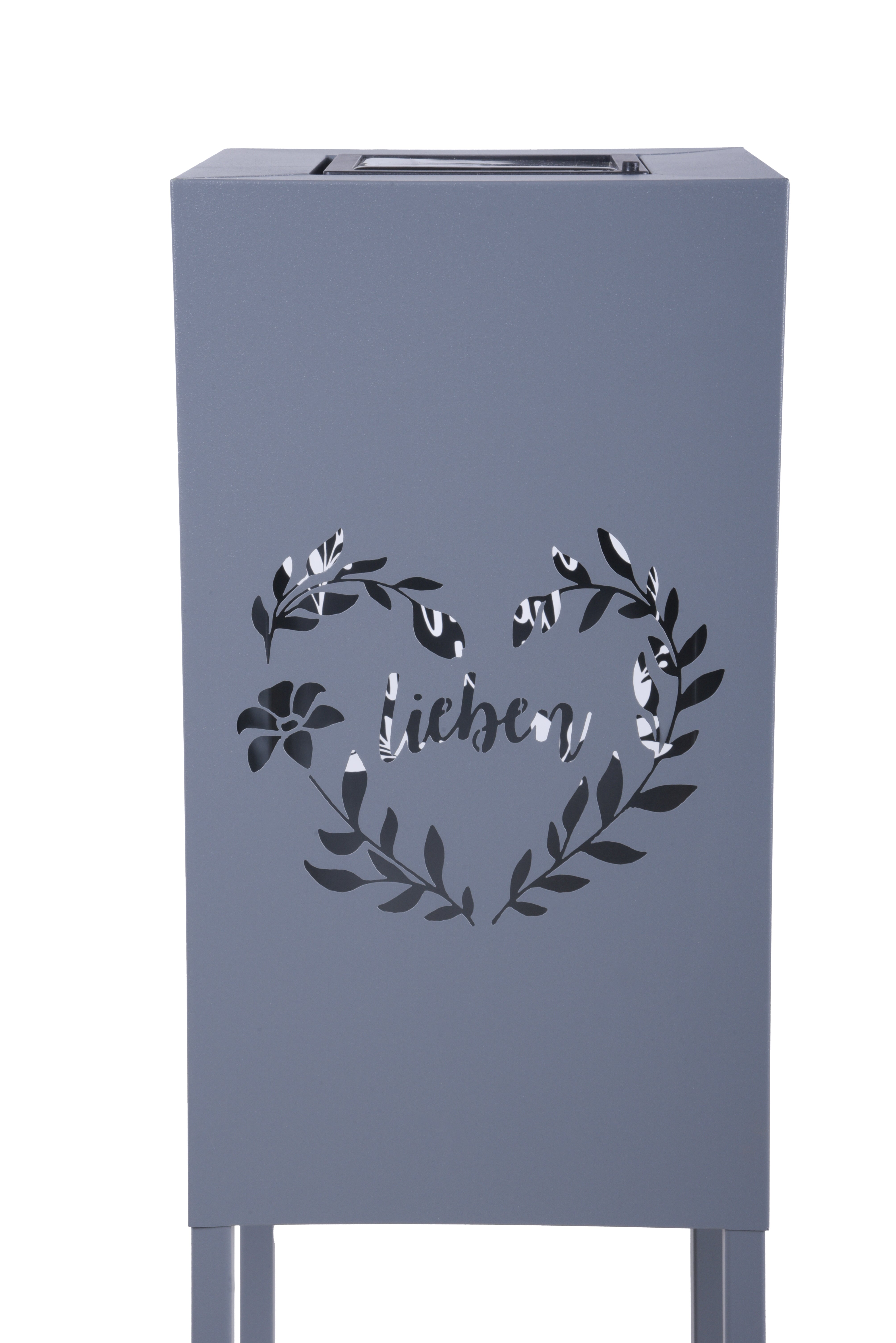 Licht-Dekosäule VIVIAN Dekoration LED-Säule Grau von Garden Pleasure