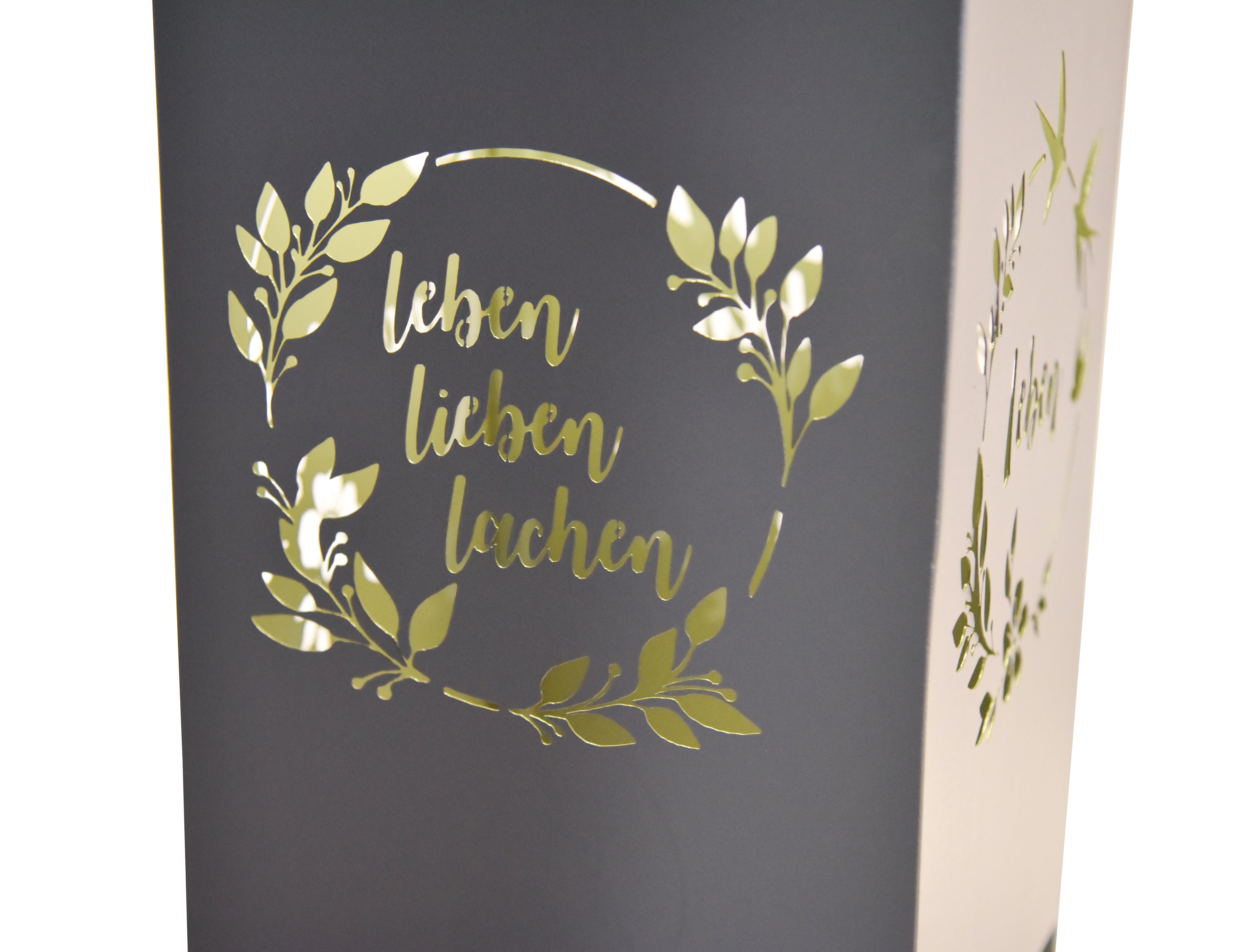 Licht-Dekosäule VIVIAN Dekoration LED-Säule Grau von Garden Pleasure