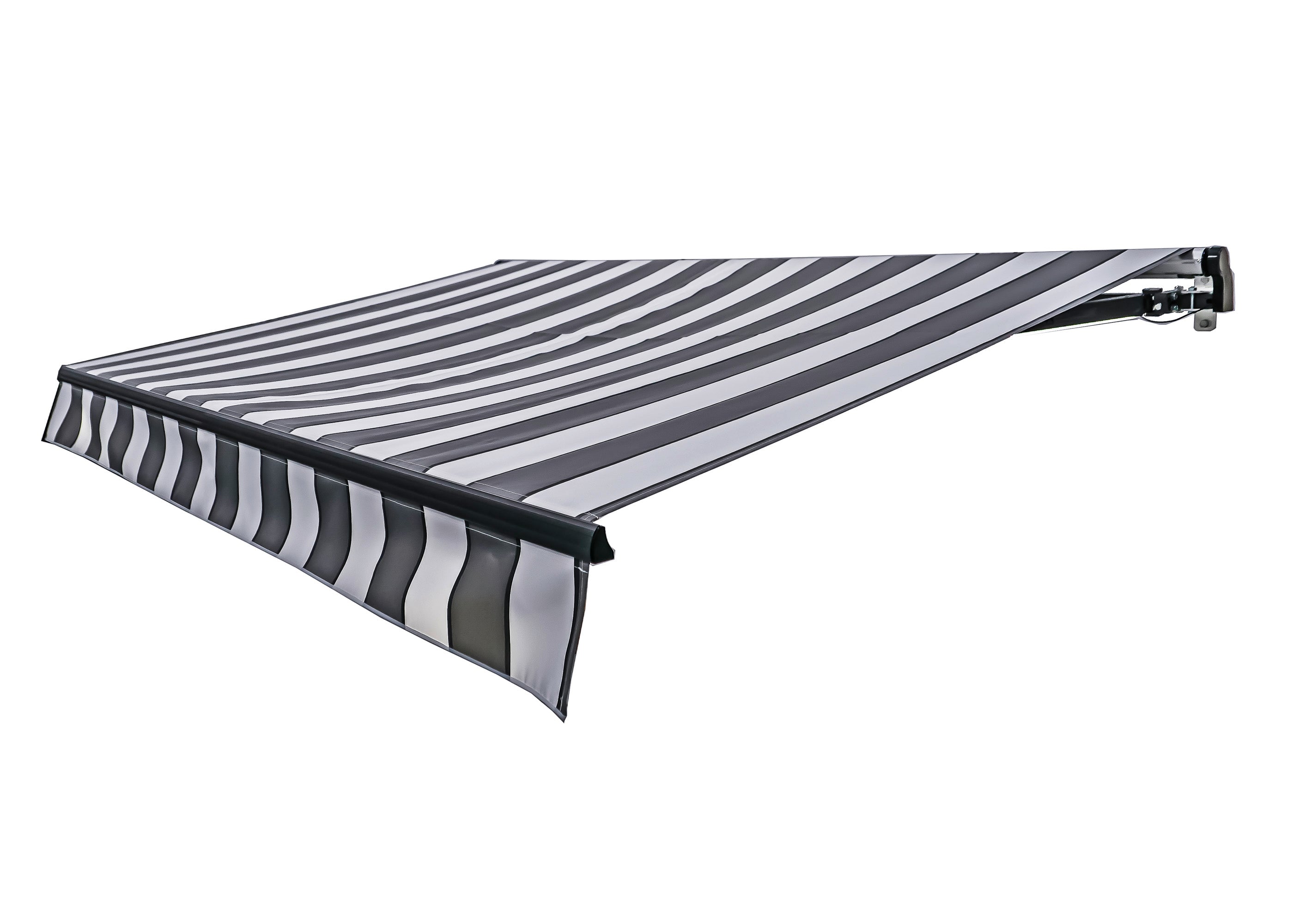 Elektrische Gelenkarmmarkise LED Markise Motorisiert Sonnenschutz Gestreift von Garden Pleasure