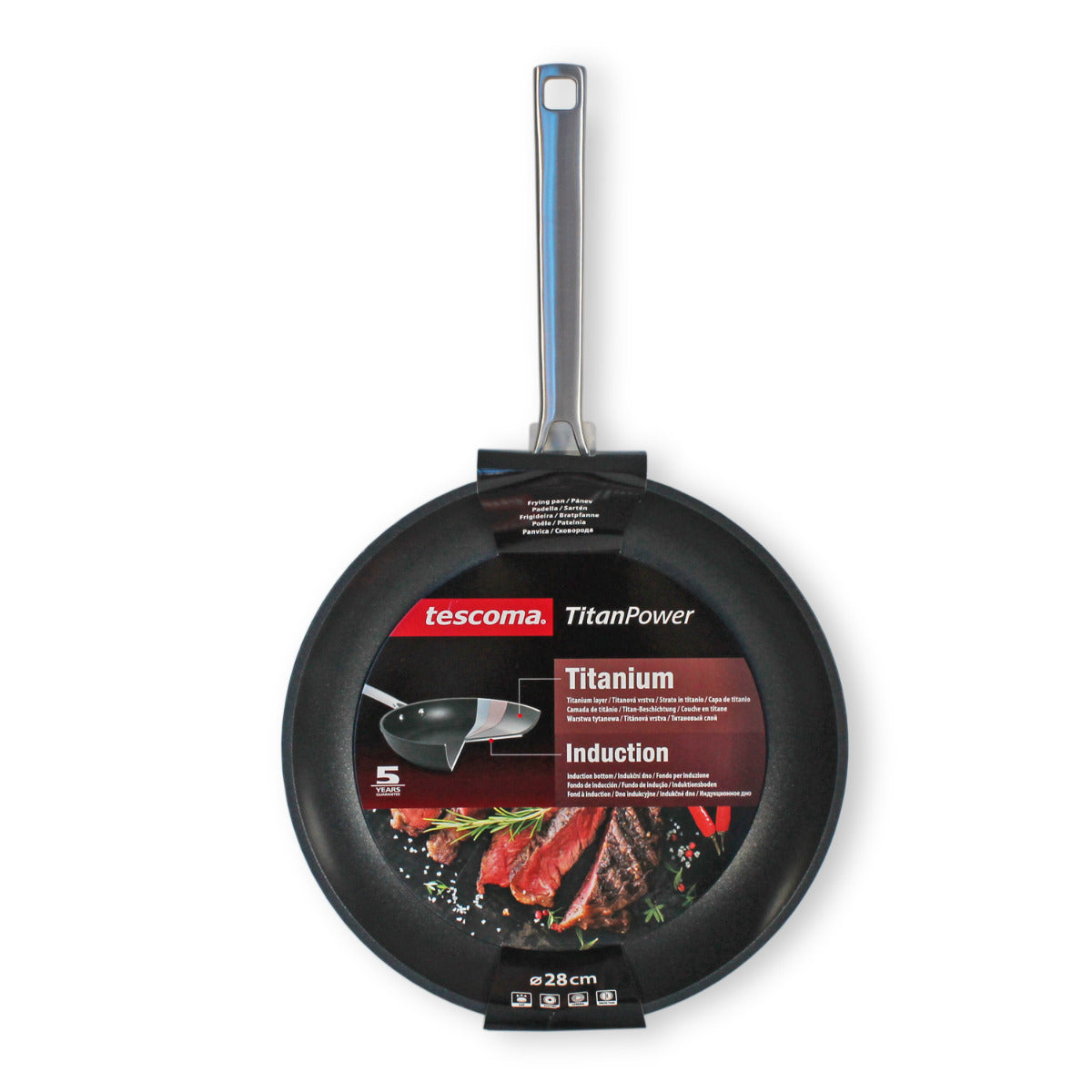 Bratpfanne TitanPOWER 28 cm von Tescoma – Induktionspfanne antihaftbeschichtet