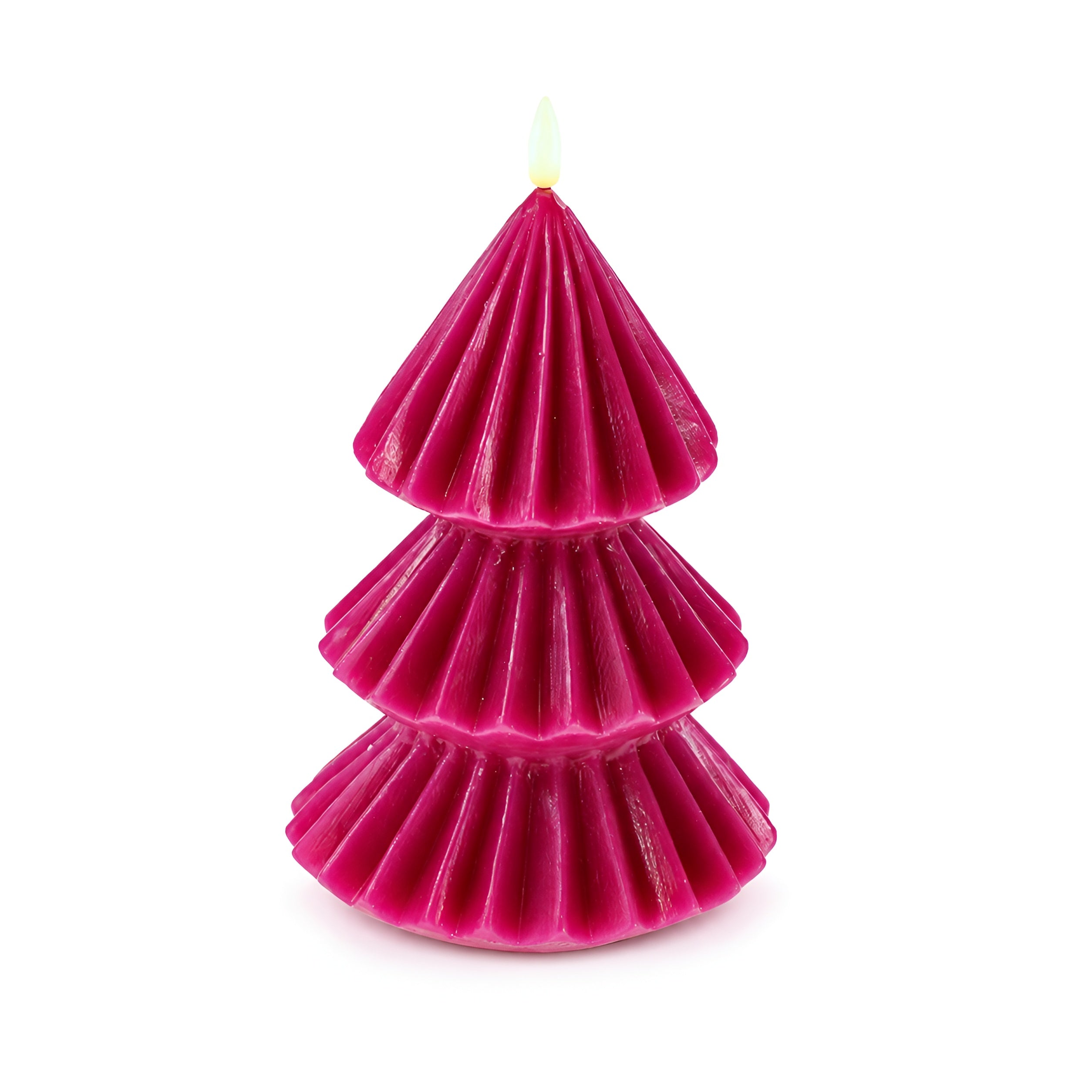 LED Kerze Tanne 3D Flamme mit Timer Led Kerzen Weihnachten Echtwachs Optik batteriebetrieben Weihnachtsdeko Fensterbank in Größe und Farbe wählbar