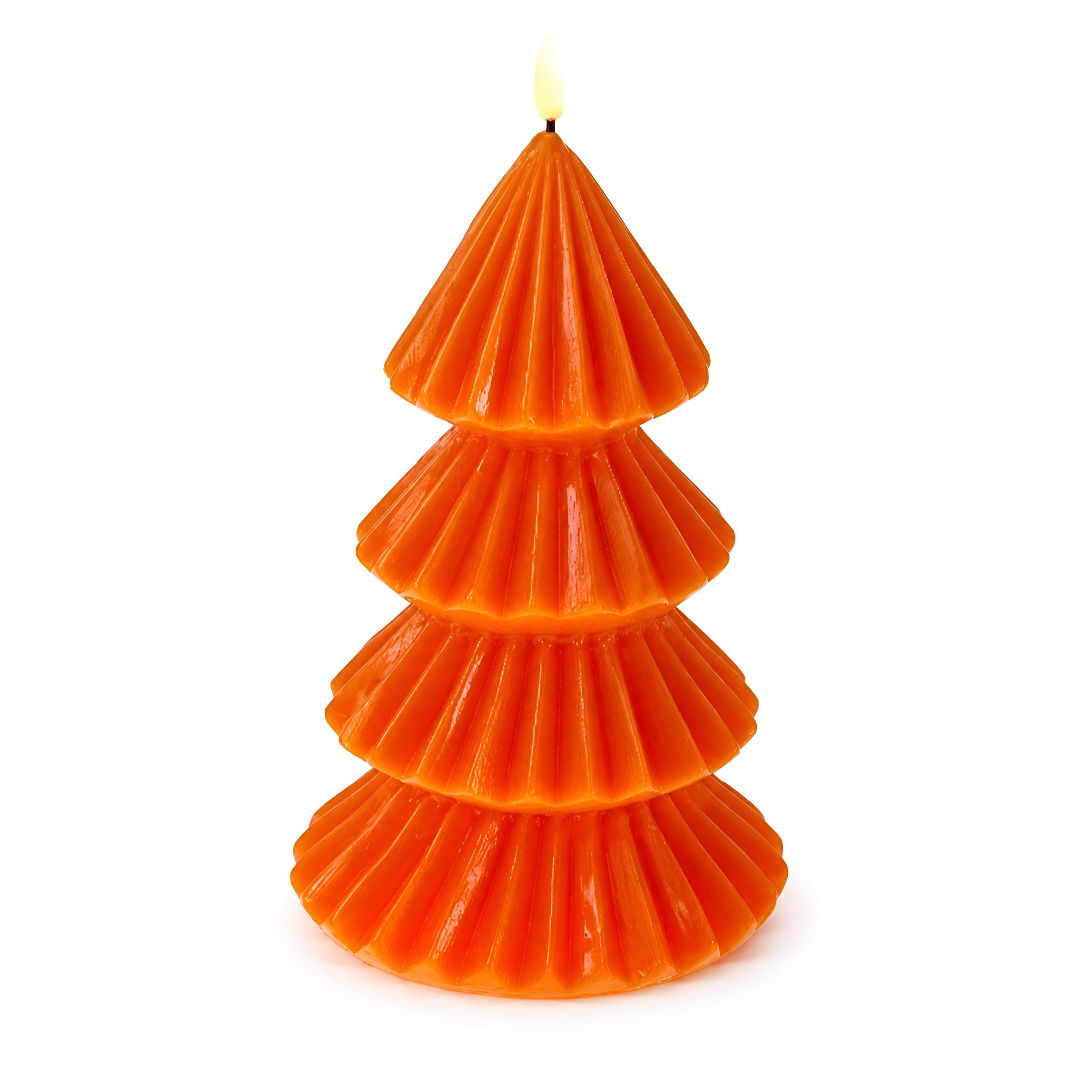 LED Kerze Tanne 3D Flamme mit Timer Led Kerzen Weihnachten Echtwachs Optik batteriebetrieben Weihnachtsdeko Fensterbank in Größe und Farbe wählbar