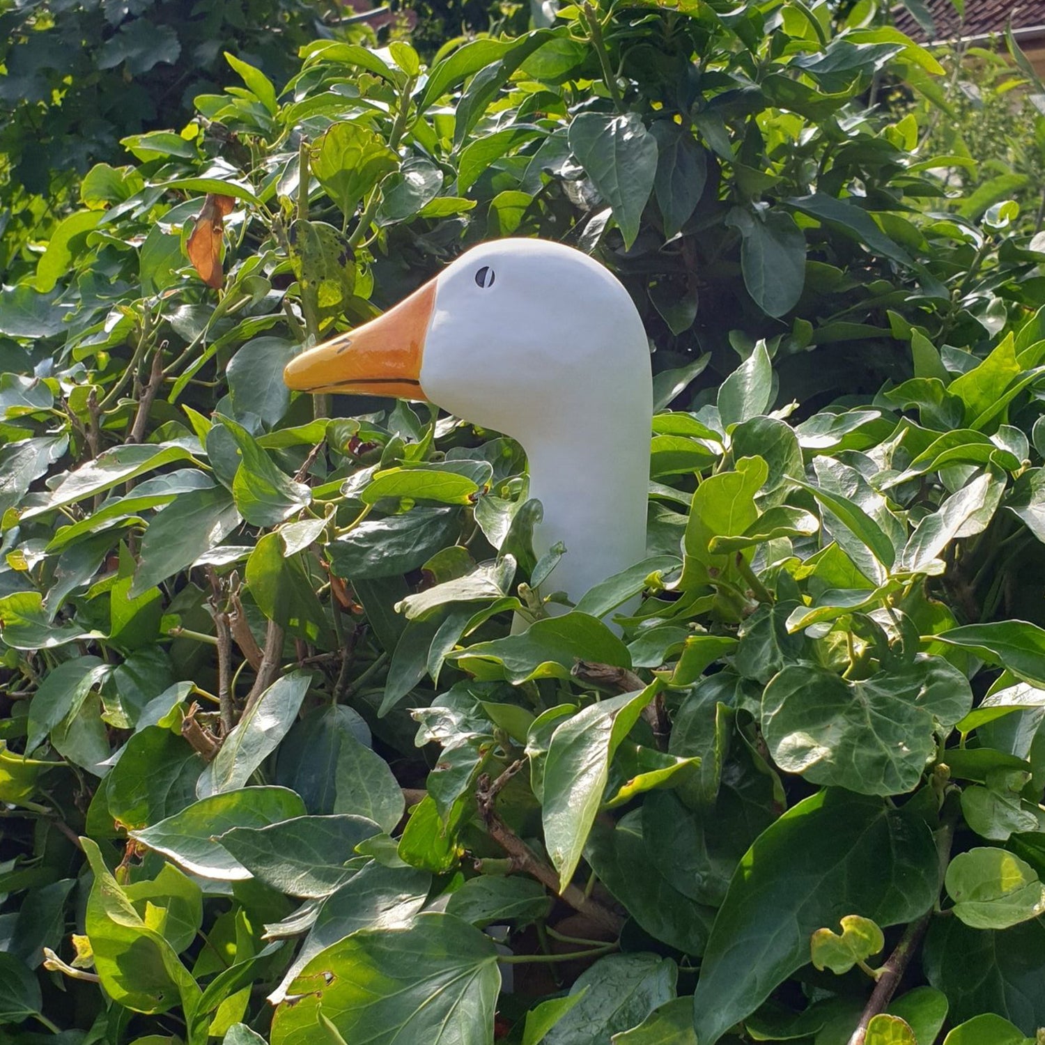 Gans Dekofigur 35 cm Gänsehals Gartenstecker Gänse Deko Gartenfigur lustige Gartendeko